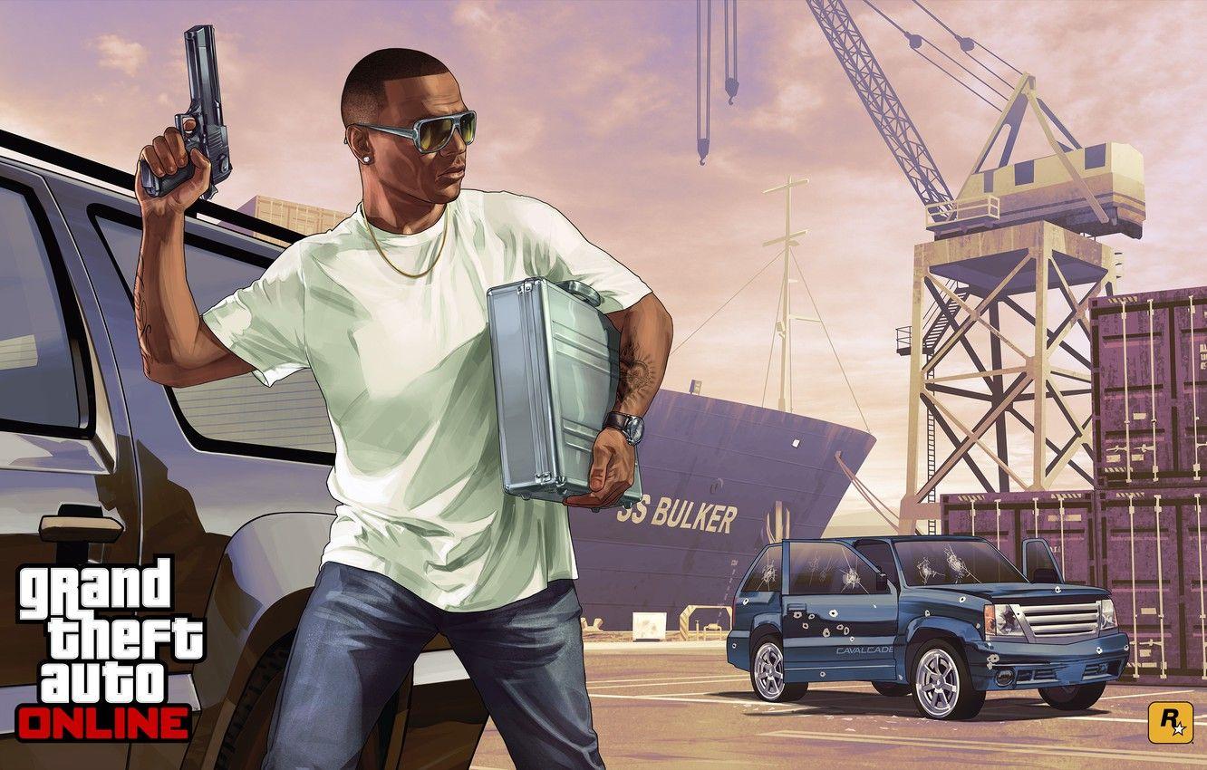 1332x850 Wallpaper machine, man, port, Grand Theft Auto V, gta online image for desktop, section игры