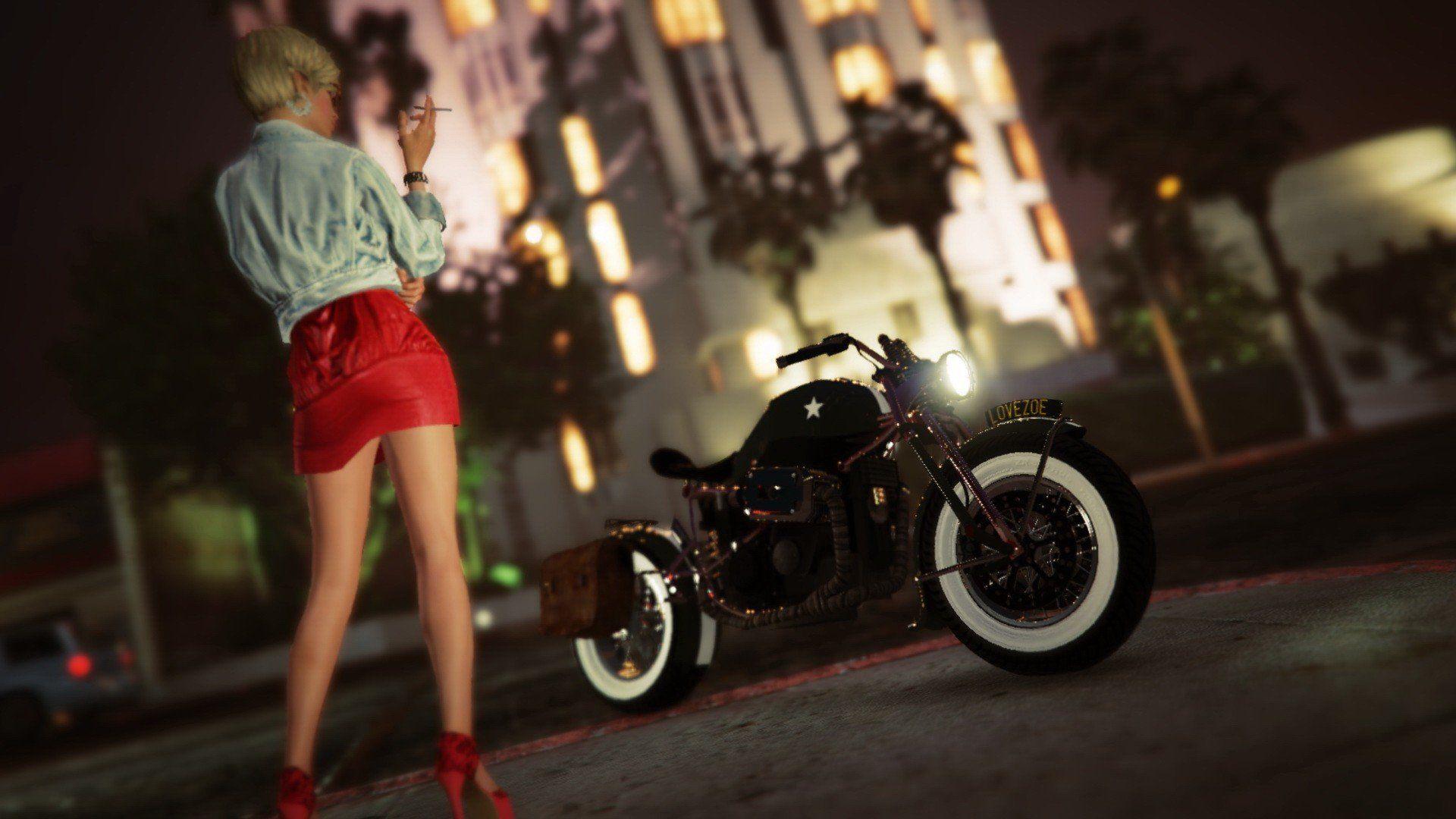 1920x1080 Grand Theft Auto V, Grand Theft Auto Online, Rockstar Games, Street, Night, Motorcycle HD Wallpaper / Desktop and Mobile Image & Photo