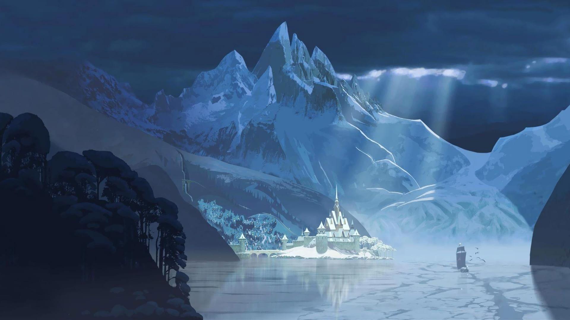 1920x1080 frozen castle digital wallpaper #winter #mountains #castle #Frozen #Disney #harbour #Disney Cold Heart #Arendelle #. Frozen wallpaper, Frozen castle, Frozen movie