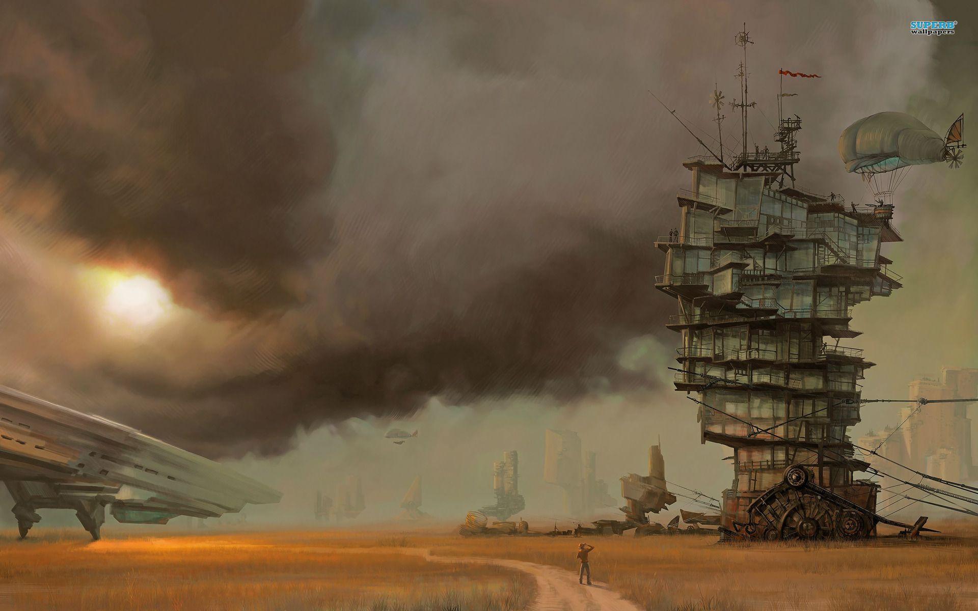1920x1200 Steampunk building : Desktop and mobile wallpaper