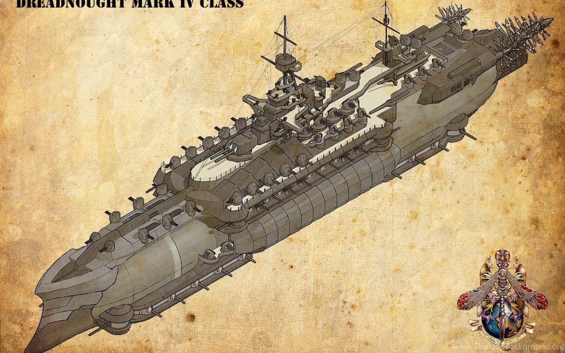 1920x1200 Airship Boats Design Schematic Steampunk Wallpaper Desktop Background