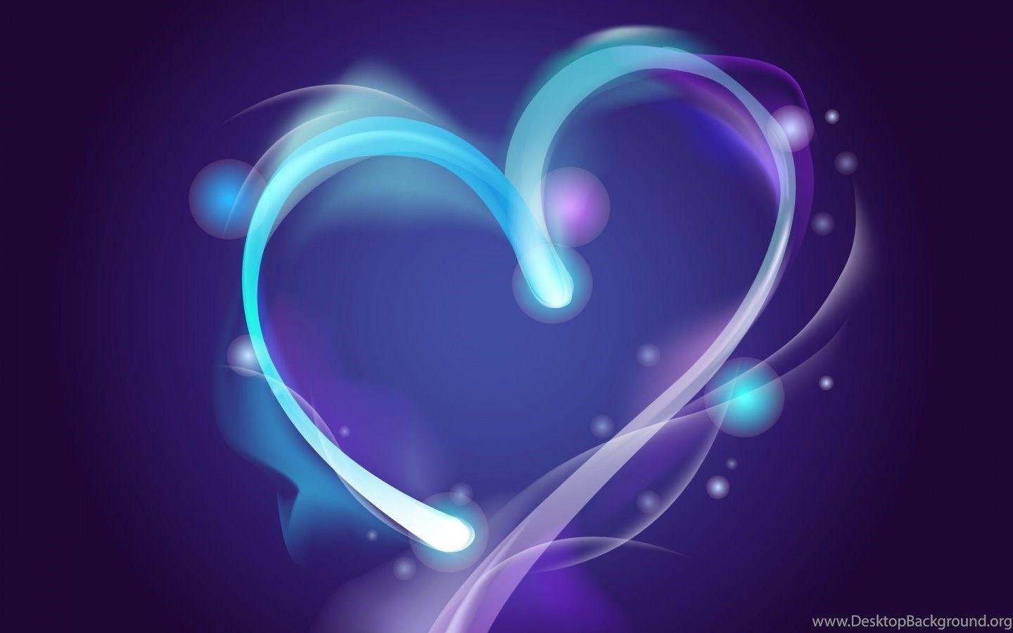1440x900 Cute Neon Heart HD Wallpaper Desktop Background