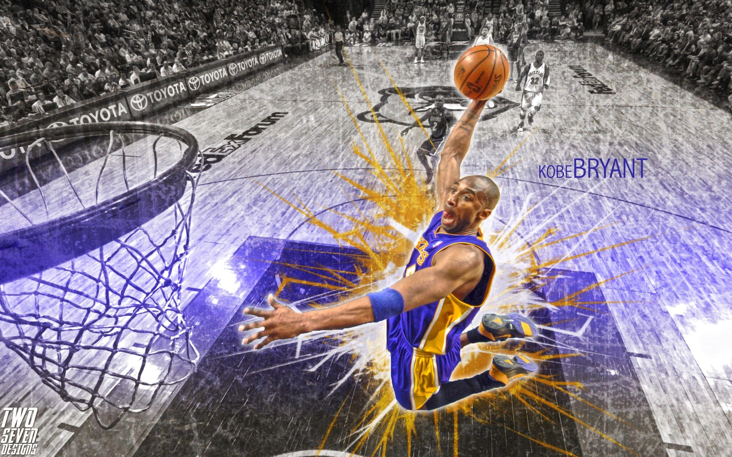 2560x1600 Kobe Bryant Dunk Wallpaper HD