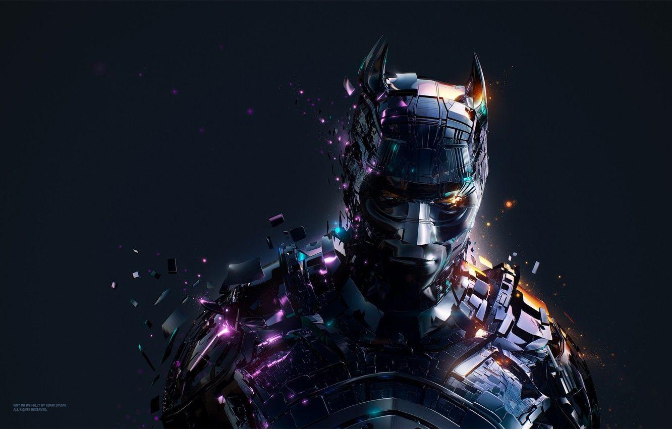 1332x850 Wallpaper fragments, creative, background, black, mask, art, costume, Batman, Batman, Adam Spizak image for desktop, section абстракции