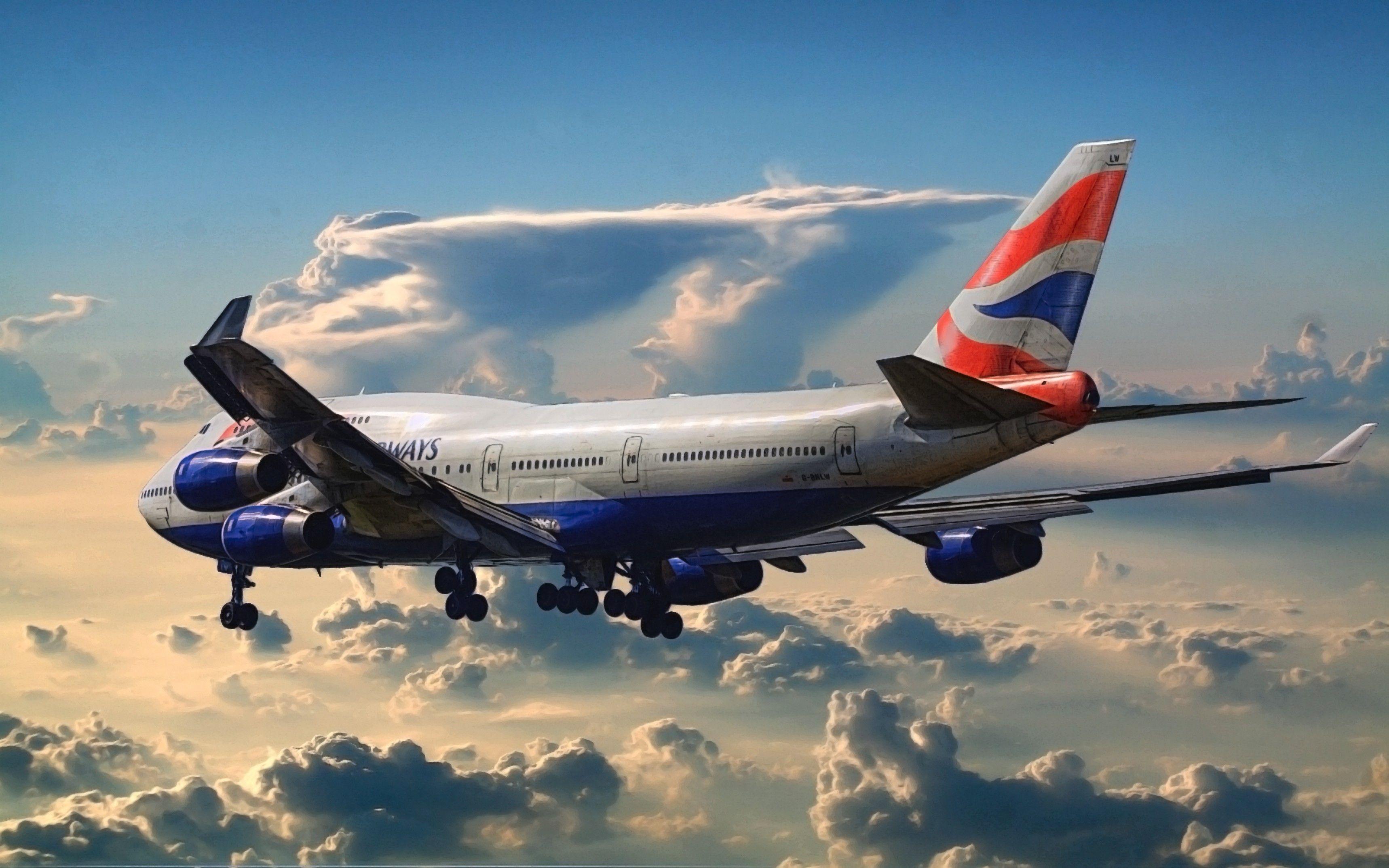 3436x2148 aircraft, aviation, Boeing British Airways wallpaper