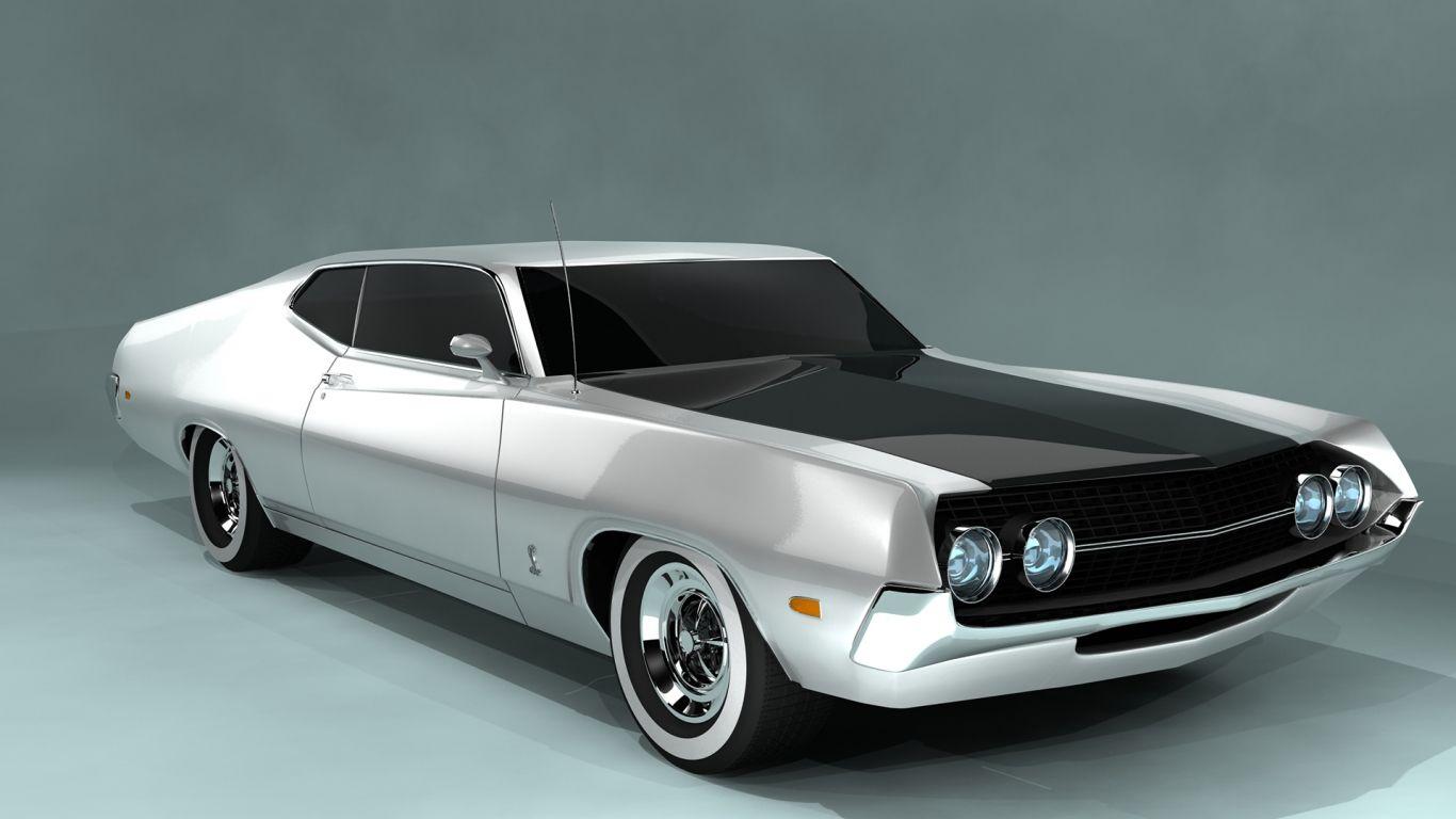 1366x768 Classic Muscle Car Wallpaper Torino Cobra Wallpaper & Background Download