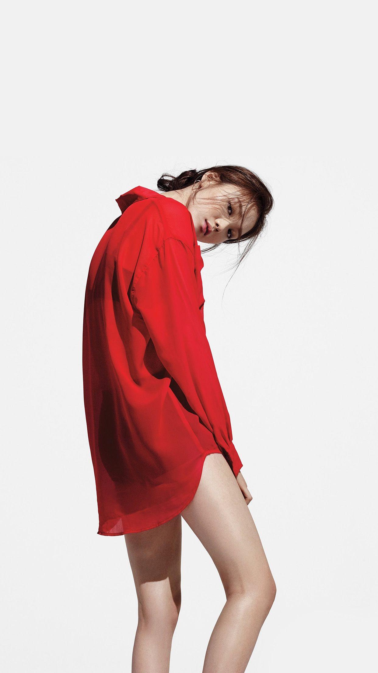 1242x2208 Kpop Sungkyung Model White Red