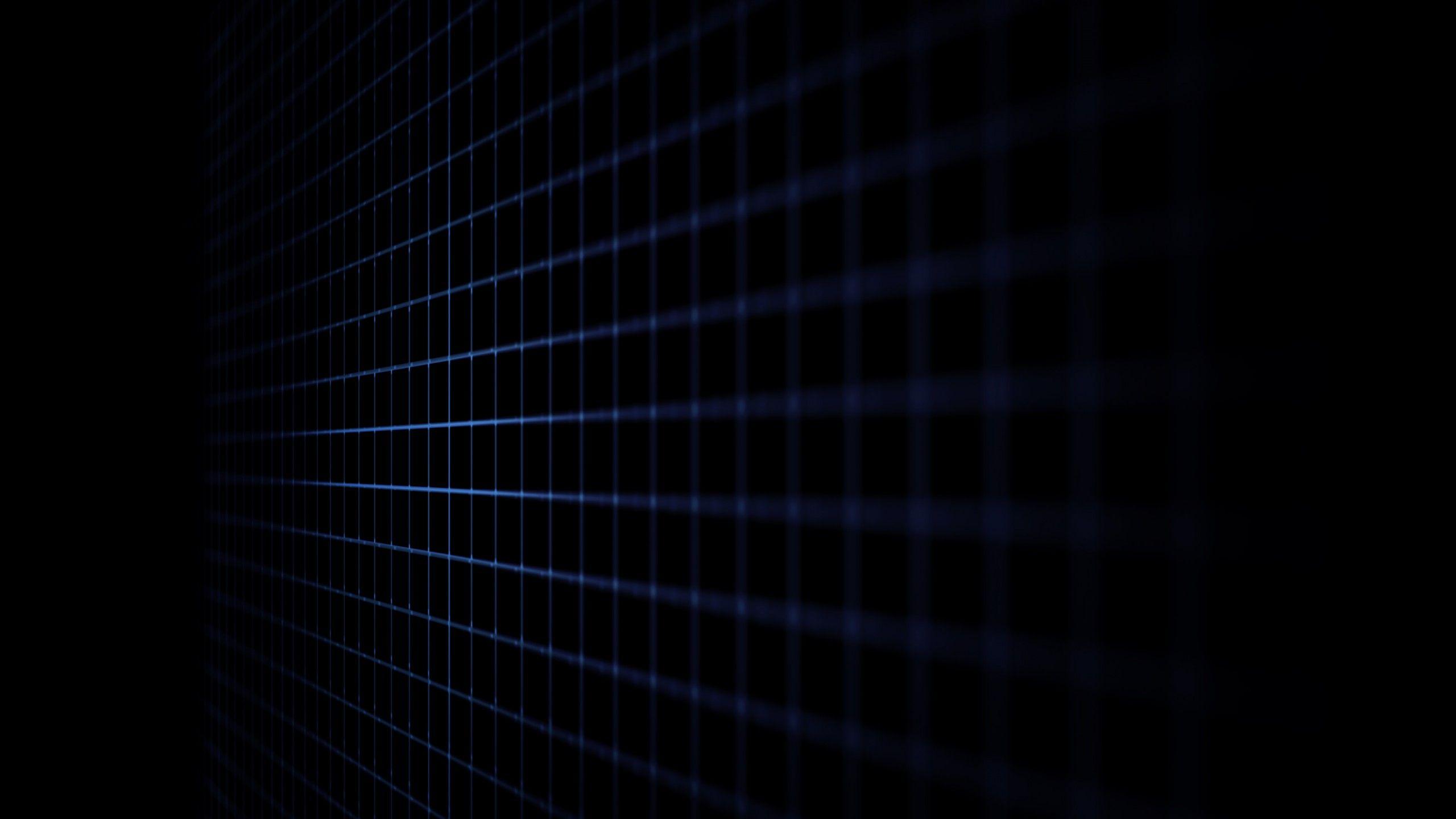 2560x1440 Wallpaper Grid lines, Blue lines, Dark, 4K, Abstract,. Wallpaper for iPhone, Android, Mobile and Desktop