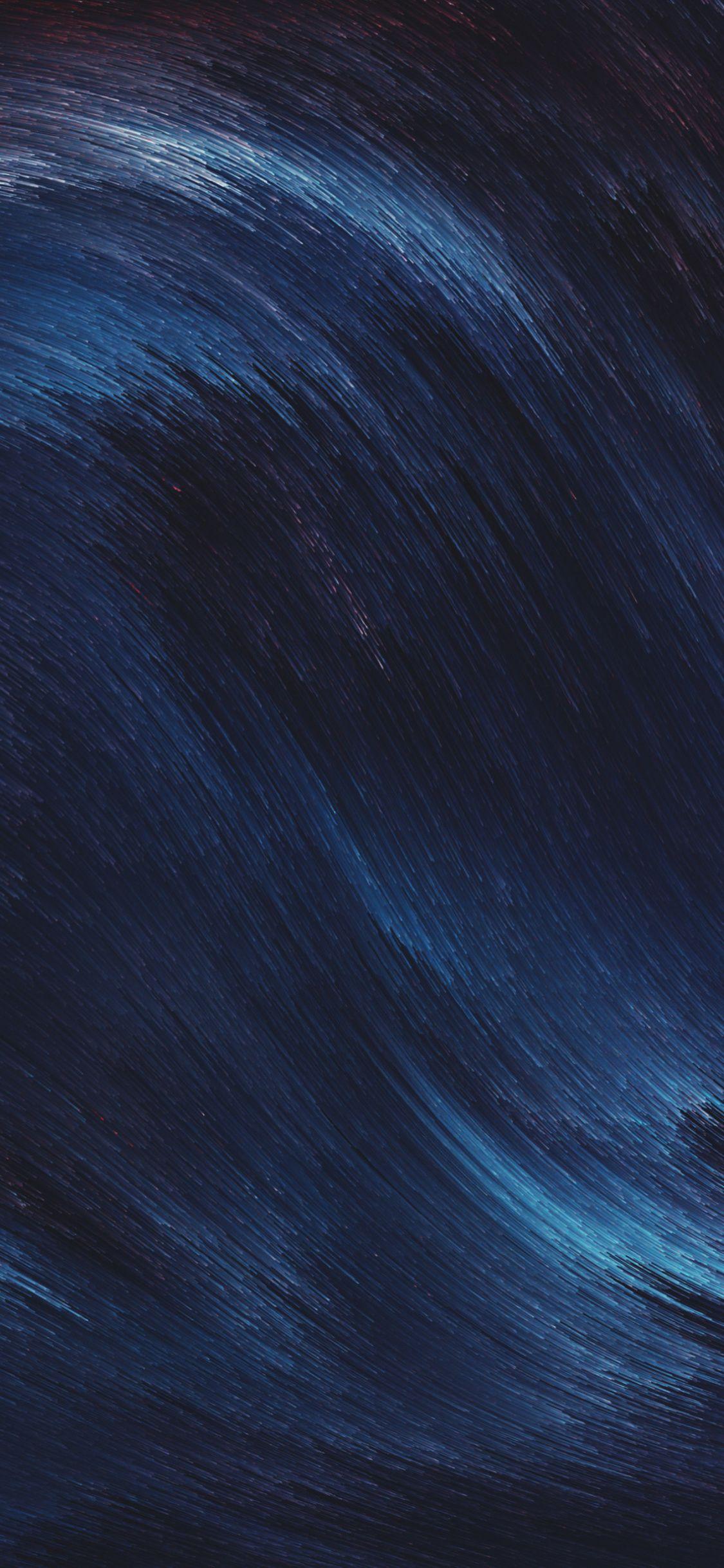 1125x2436 Abstract, Blue Lines, Dark, Grey, Wallpaper