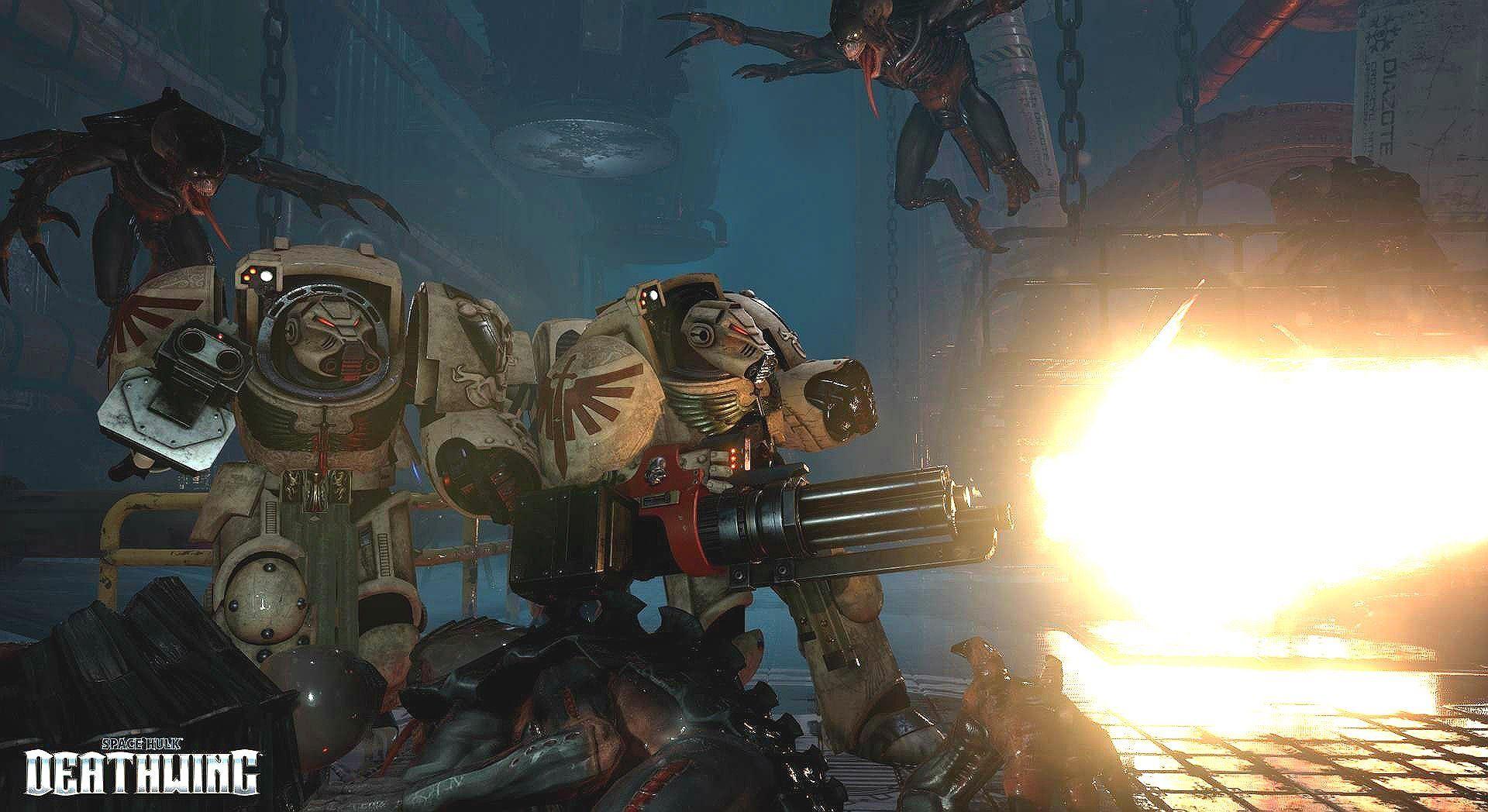 1920x1048 SPACE HULK Deathwing Fantasy Fighting Warhammer Action Futuristic Sci Fi Warrior Armor Poster Wallpaperx1048
