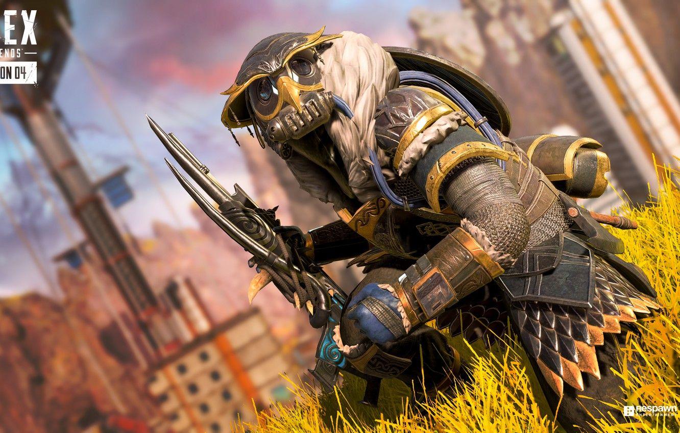 1332x850 Wallpaper weapons, mask, Bloodhound, Apex Legends image for desktop, section игры
