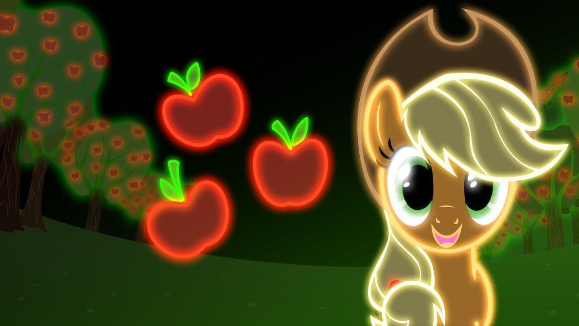 1191x670 Neon Applejack Wallpaper