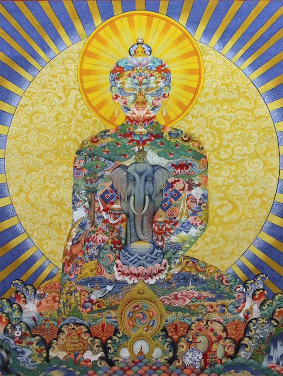 965x1280 buddhist art wallpaper