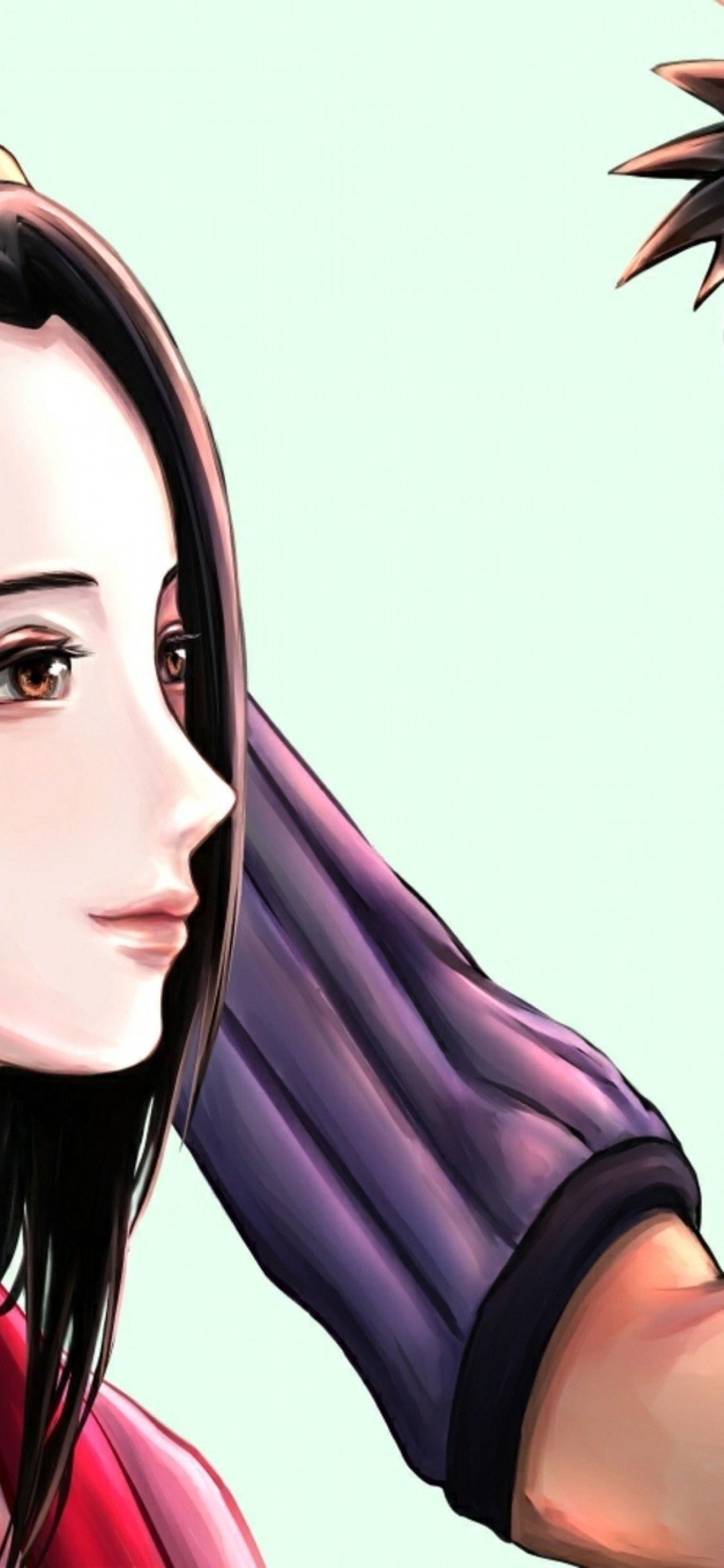 1125x2436 Download 1125x2436 Zabuza Momochi, Haku, Naruto, Cute, Profile View, Headpat Wallpaper for iPhone X