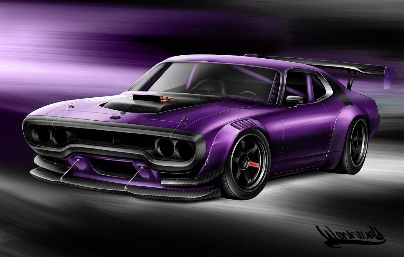 1332x850 Wallpaper Auto, Figure, Machine, Art, Plymouth, Road Runner, Vehicles, Transport, Plymouth Road Runner, Transport & Vehicles, Andreas Hoås Wennevold, by Andreas Hoås Wennevold, Wennevold, by Wennevold, 1971 Plymouth Road Runner image