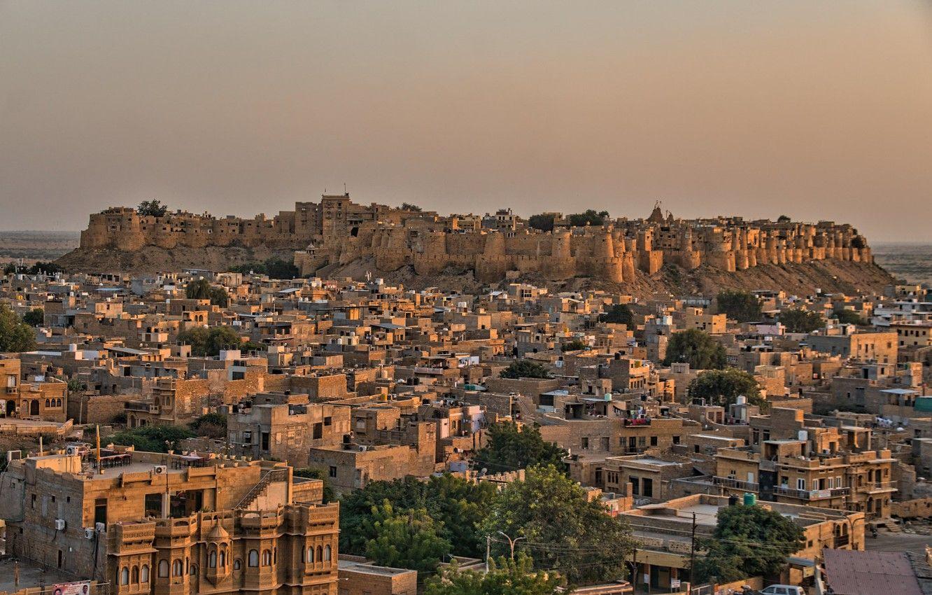 1332x850 Wallpaper India, panorama, Jaisalmer image for desktop, section город