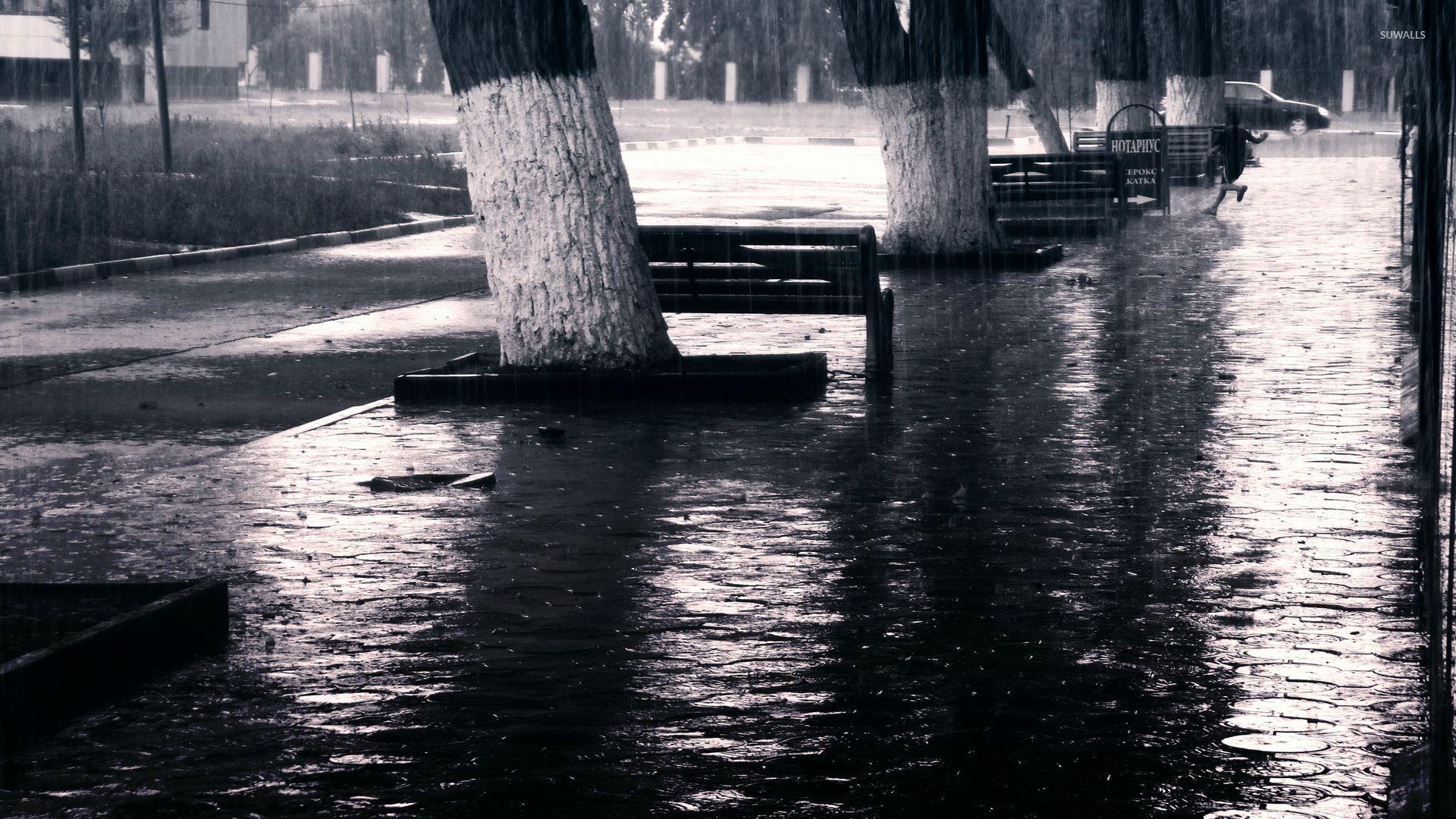 1920x1080 Rainy street wallpaper wallpaper