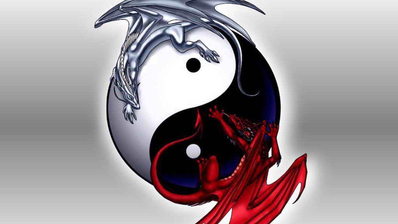 1360x768 Yin Yang Wallpaper