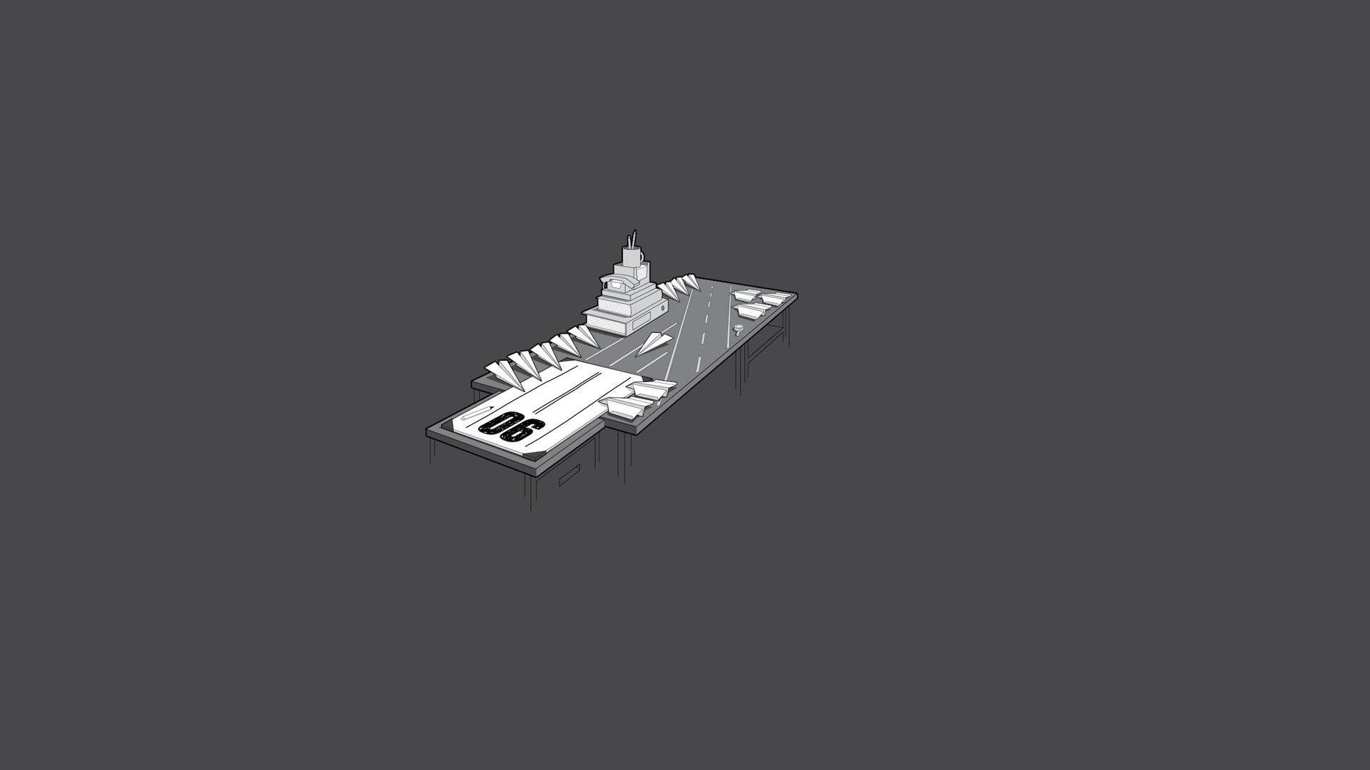 1920x1080 aircraft, carrier, minimalistic, office, aircraft carriers wallpaper
