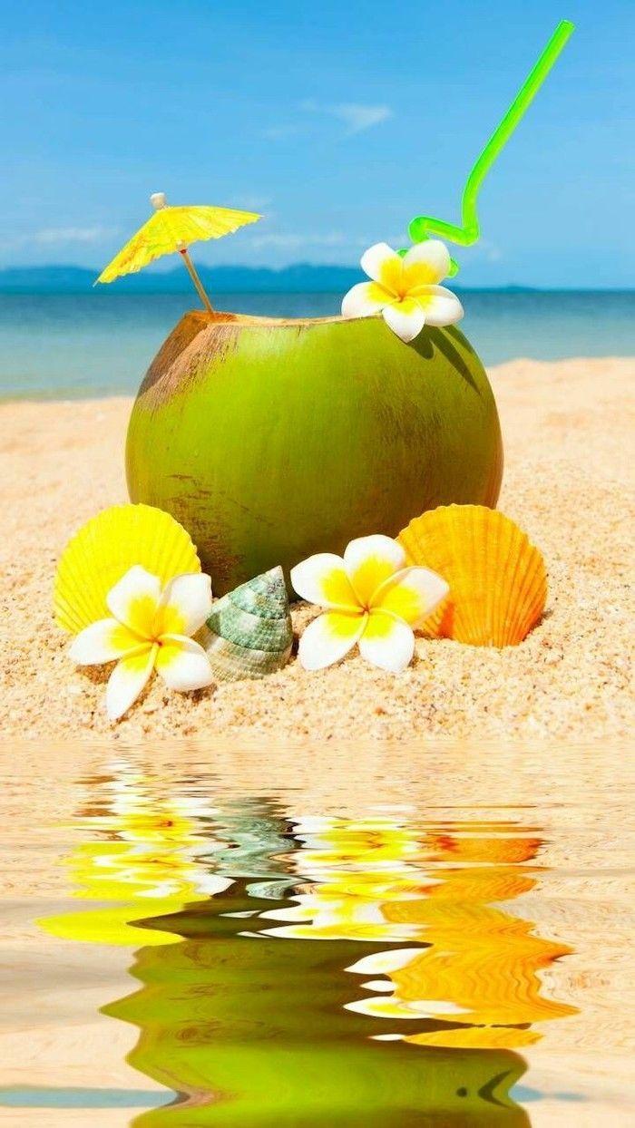 700x1244 Coconut Cocktail Straw Paper Umbrella Cute Wallpaper For Girls Flowers Seashells Beach Sand. Cute Girl Wallpaper, Cute Wallpaper, Summer Wallpaper