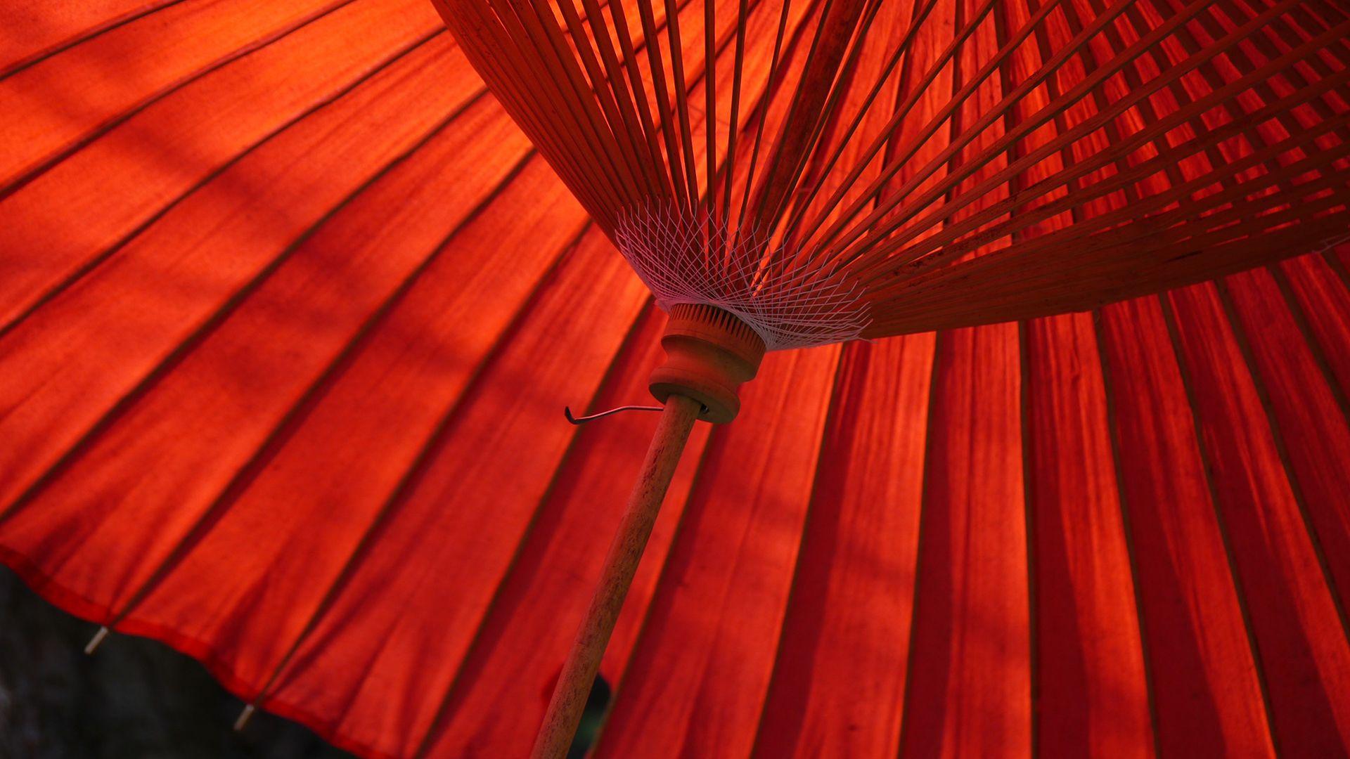1920x1080 4K Japanese Umbrella Wallpaper HD