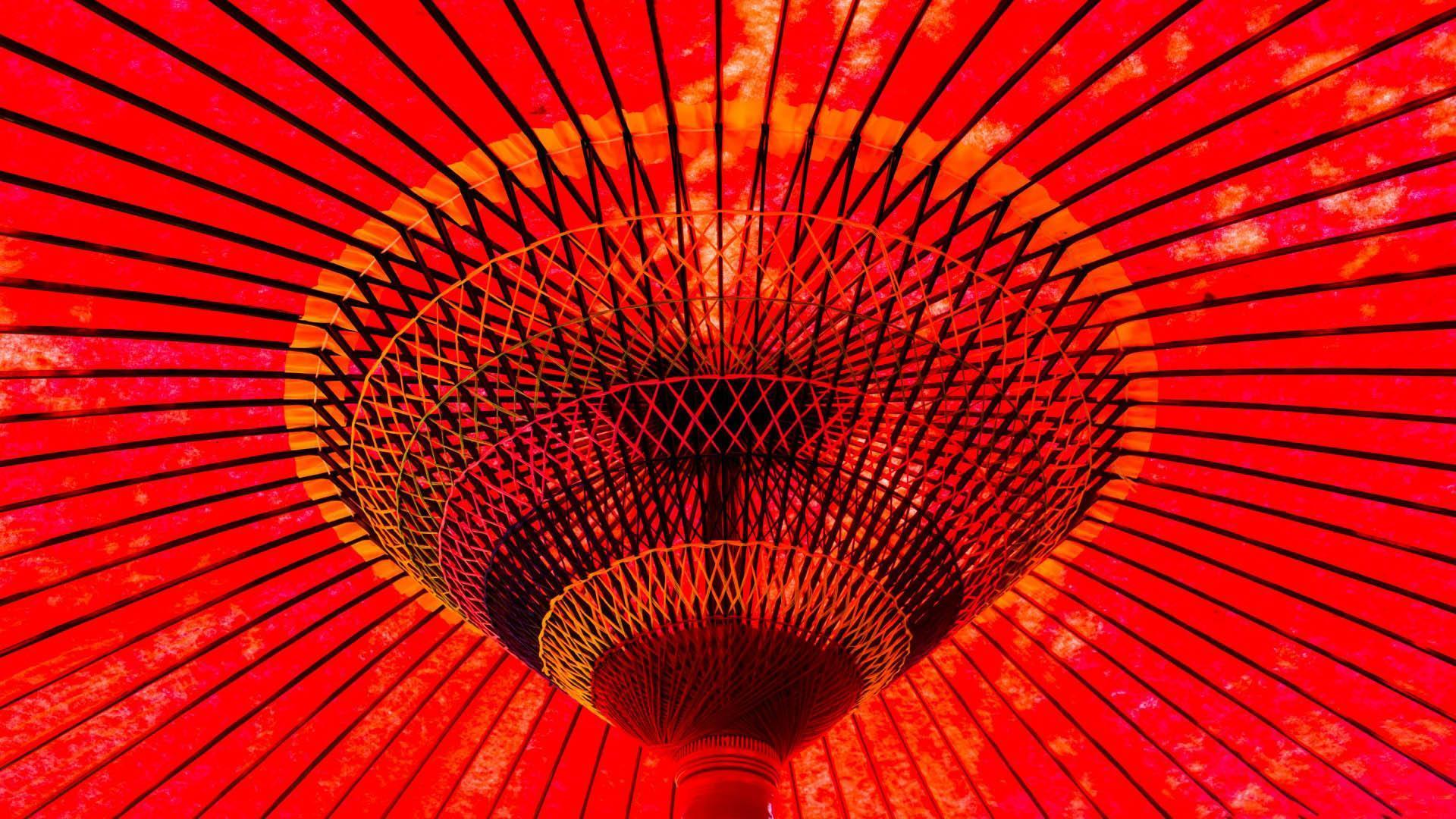 1920x1080 Japanese Umbrella Wallpaper for Android