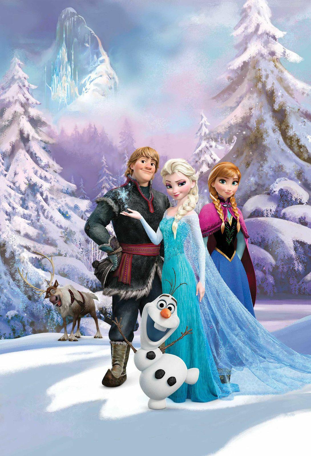 1090x1600 Disney Frozen Wallpaper Mural Anna Elsa Sven Olaf Kids Wallpaper Anna Elsa Olaf Wallpaper & Background Download