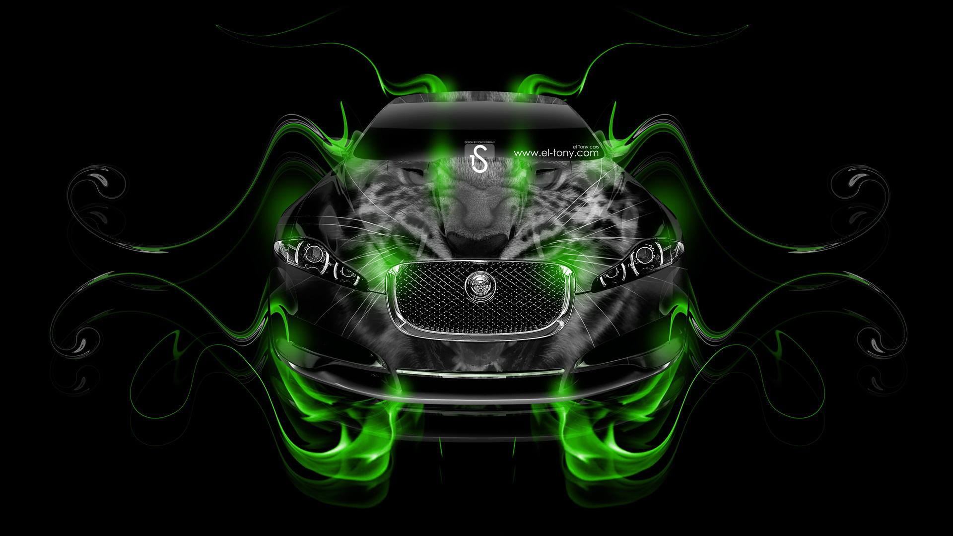 1920x1080 Green Fire Animal Car 2014 HD Wallpaper Design By Tony Kokhan
