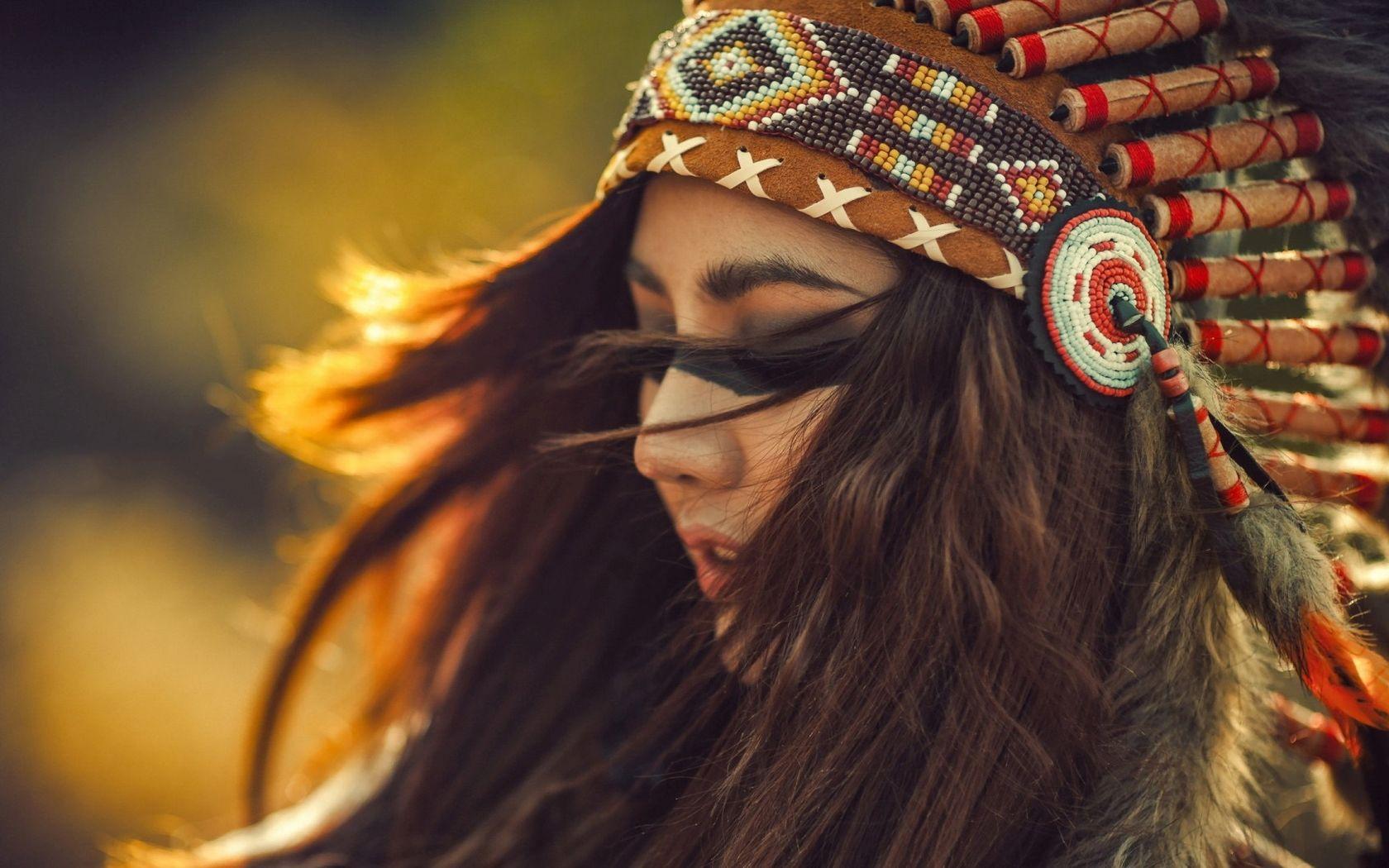 1680x1050 Free download Native american woman wallpaper
