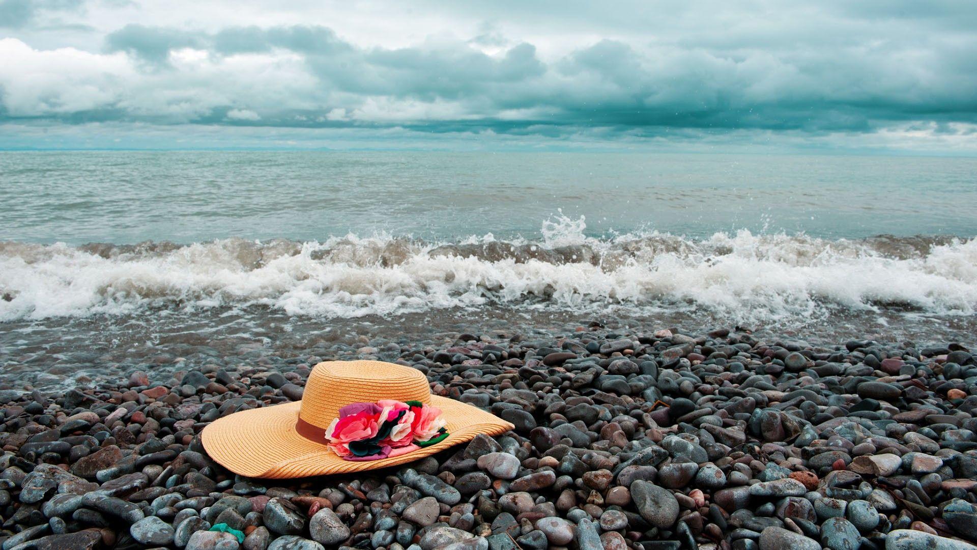 1920x1080 Hat On Beach Wallpaper 49853 1920x1080px