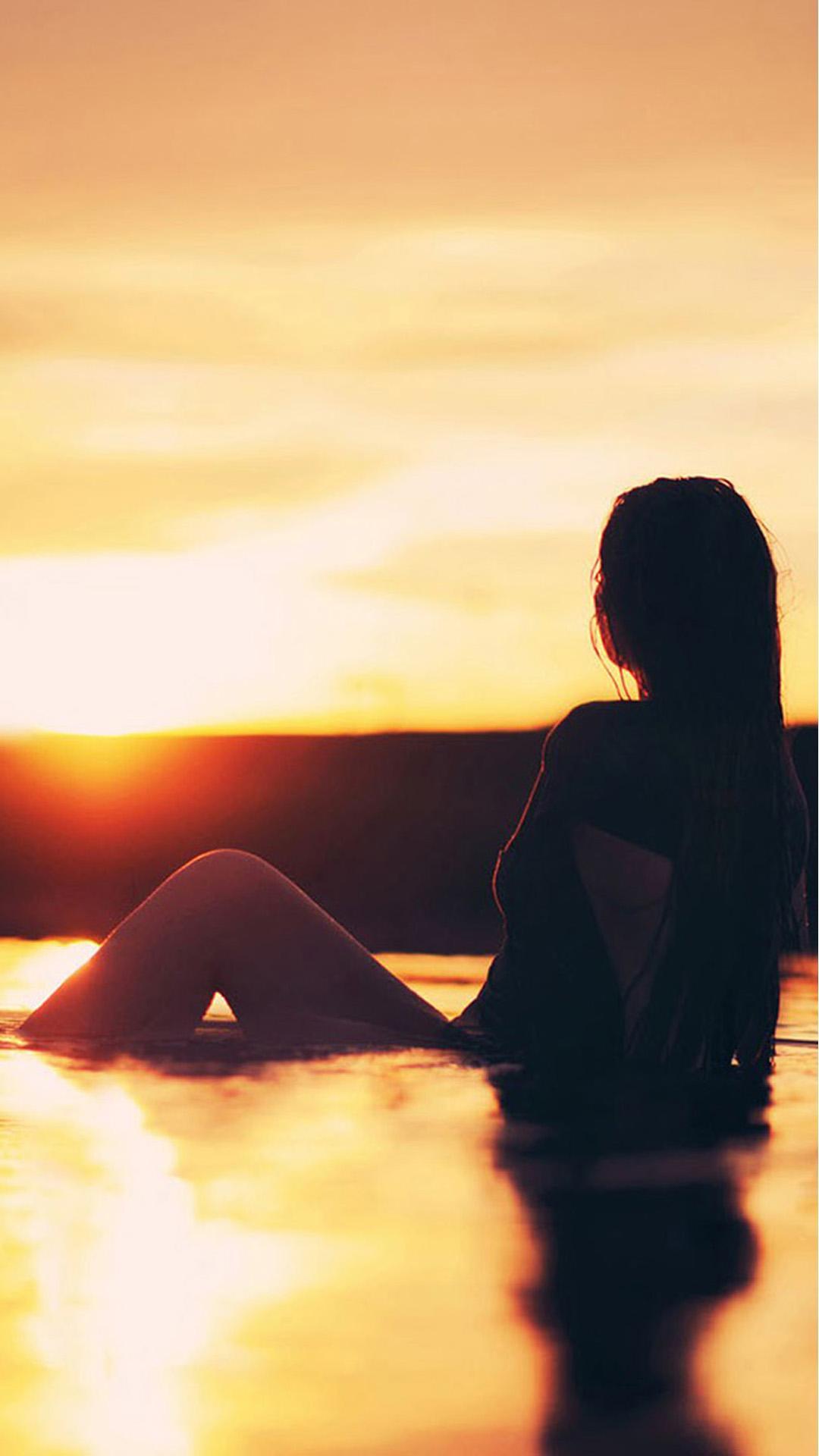 1080x1920 Girl On Beach Wallpaper Wallpaper