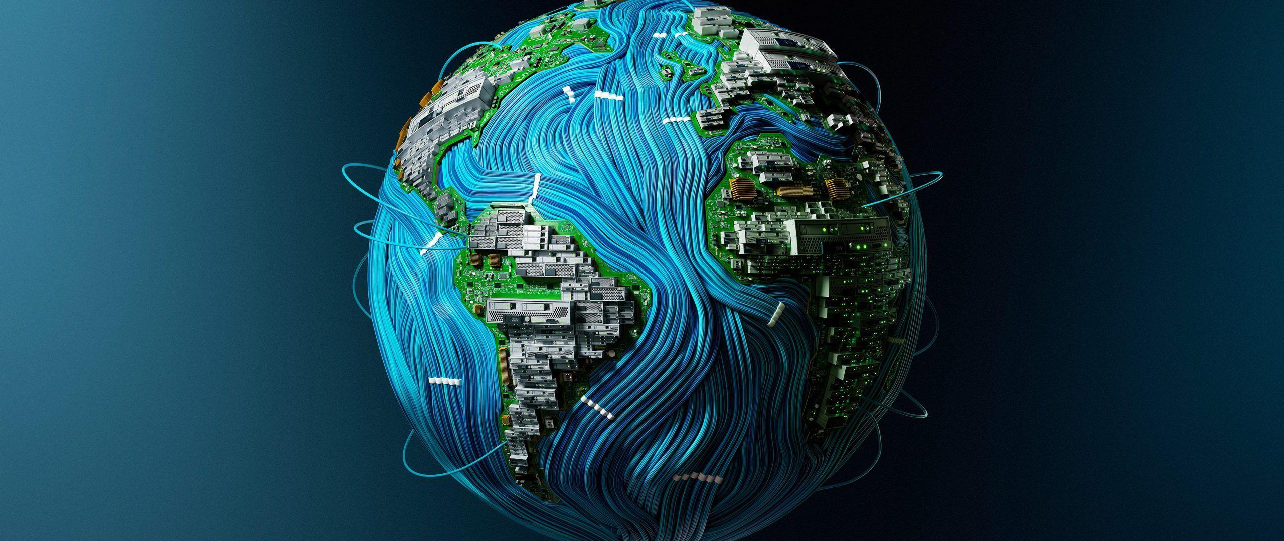 2560x1080 High Tech Earth 4K Wallpaper
