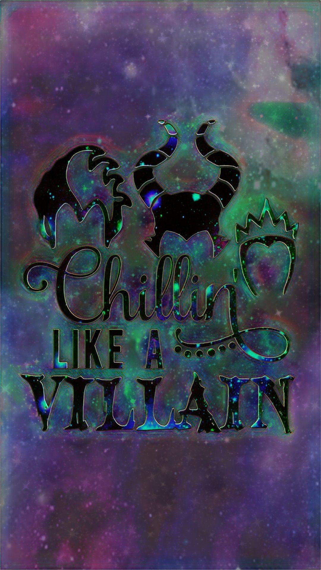 1080x1918 Chillin Like A Villain Galaxy, made by me #purple #sparkly #wallpaper #background #sp. Disney characters wallpaper, Sunflower iphone wallpaper, Disney wallpaper