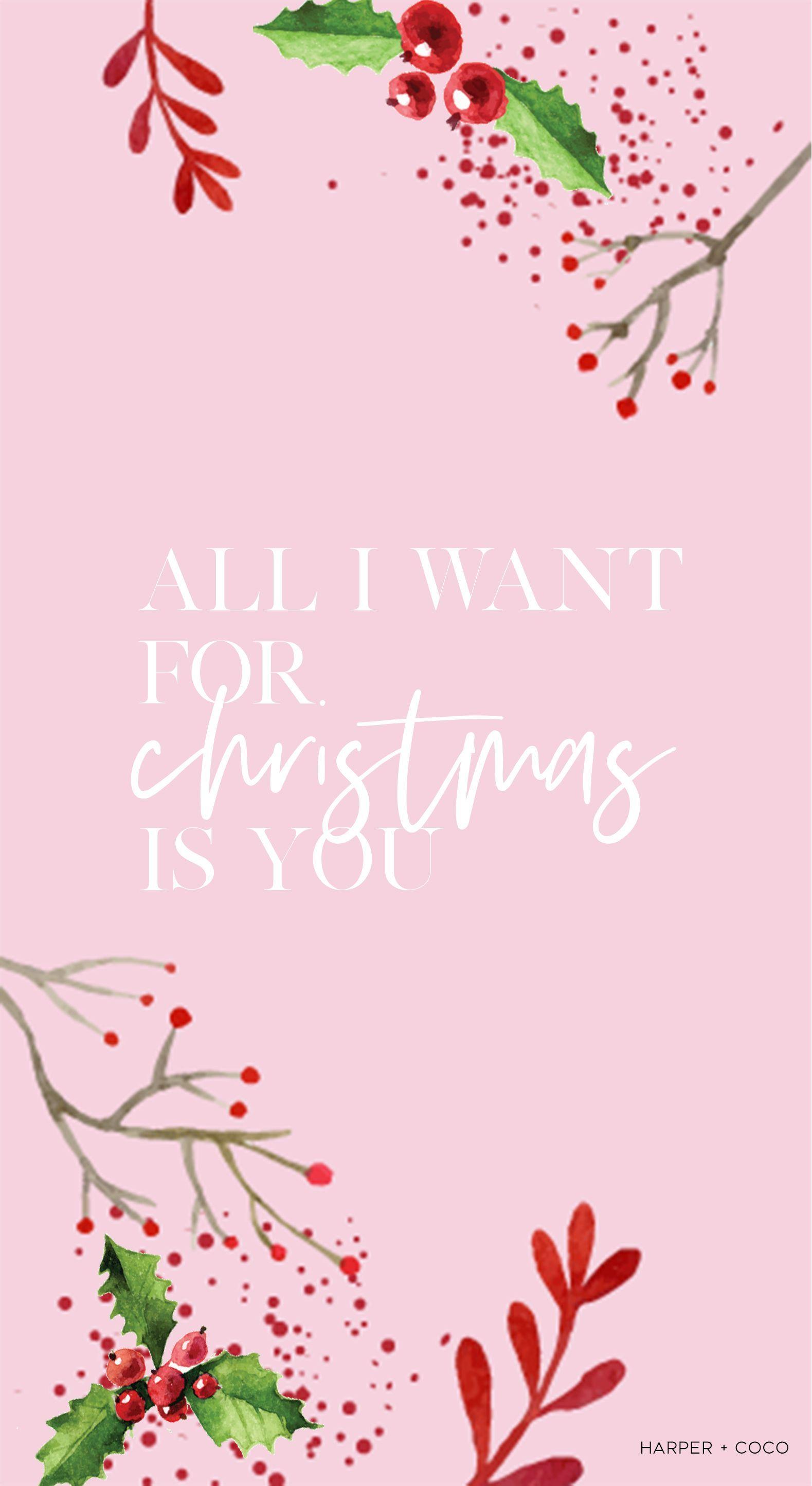 1579x2890 All I want for Christmas is you iPhone wallpaper. Pink Christmas #freew. Wallpaper iphone christmas, Christmas wallpaper iphone cute, Christmas phone wallpaper