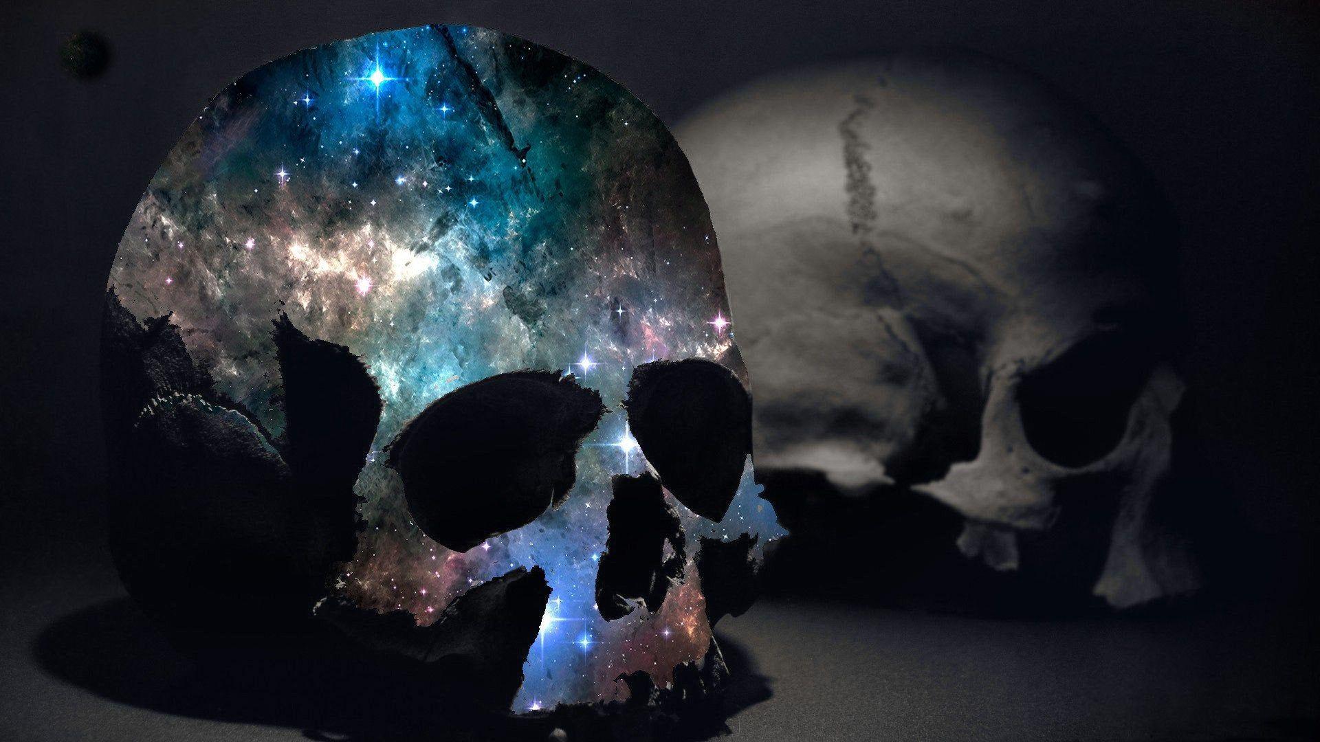 1920x1080 Galaxy Skull