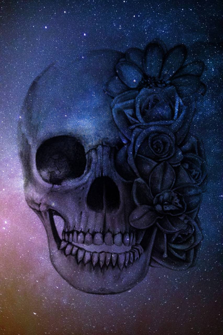 853x1280 Galaxy Skull wallpaper
