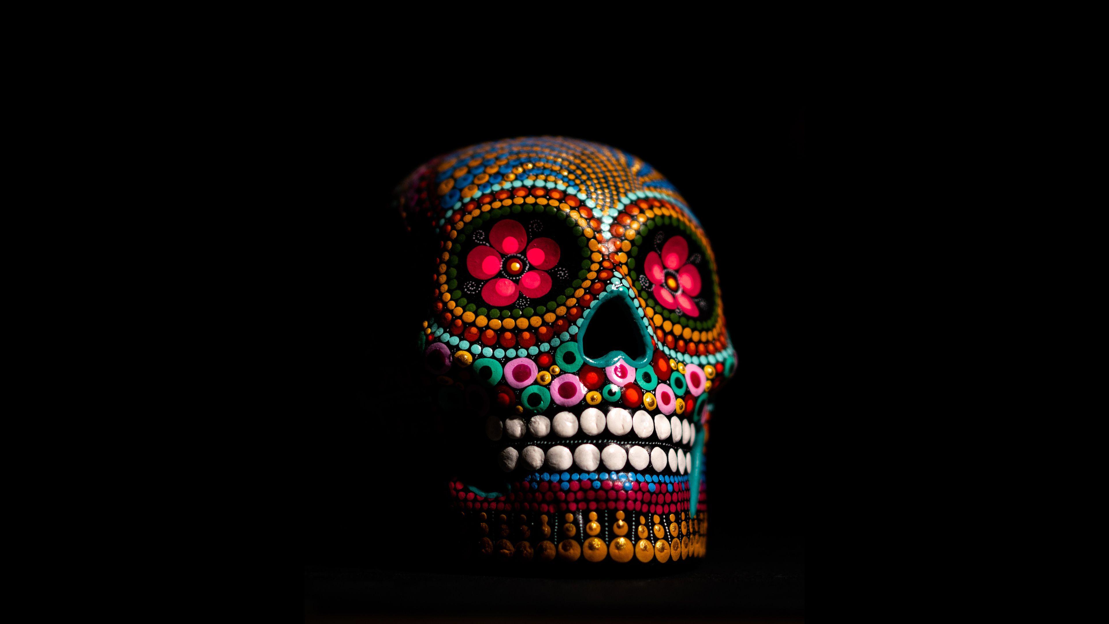 3840x2160 Multi Color Skull 4k, HD Artist, 4k Wallpaper, Image, Background, Photo and Picture