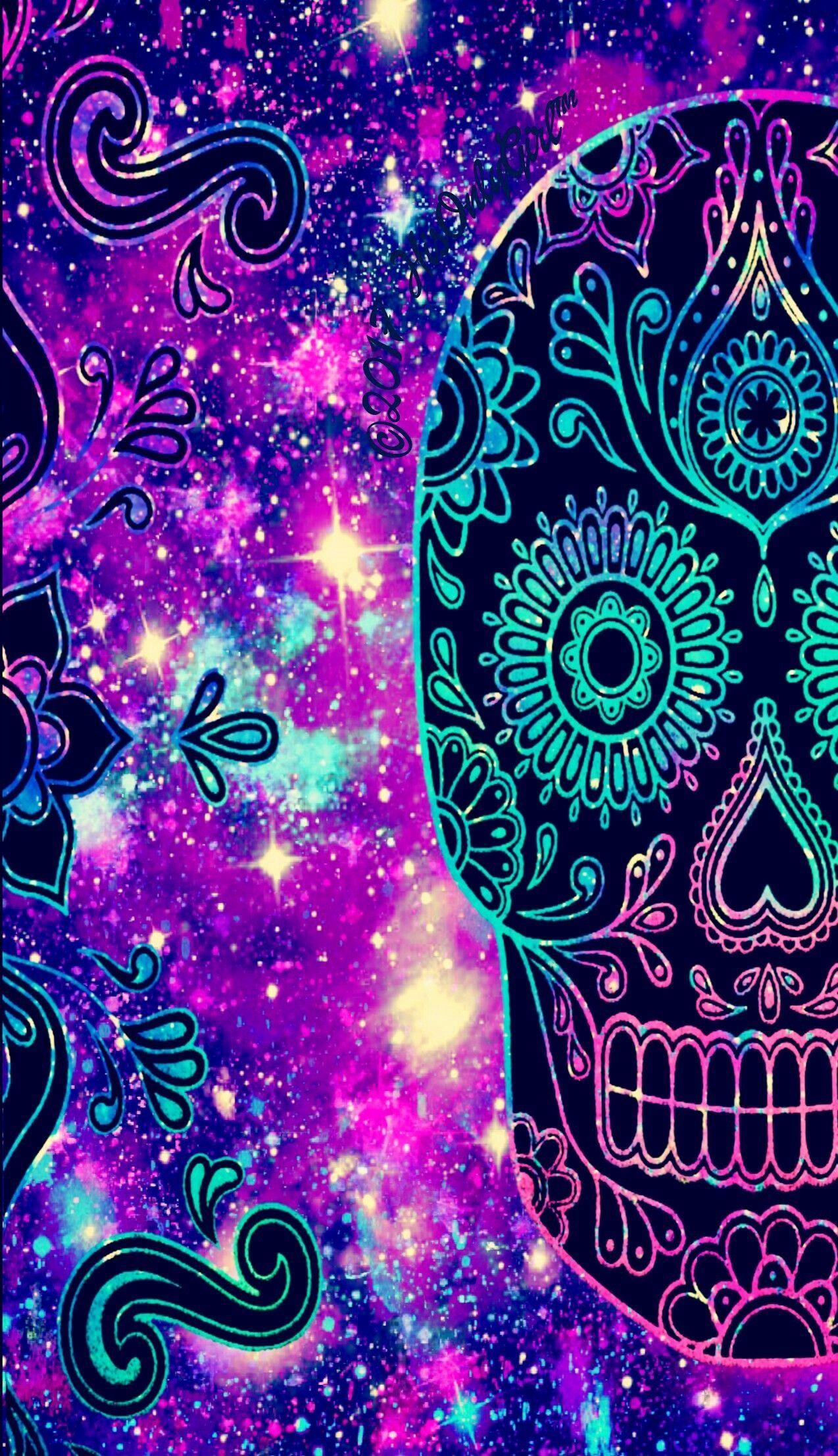 1274x2214 Inspirational Colorful Skull Wallpaper 2019