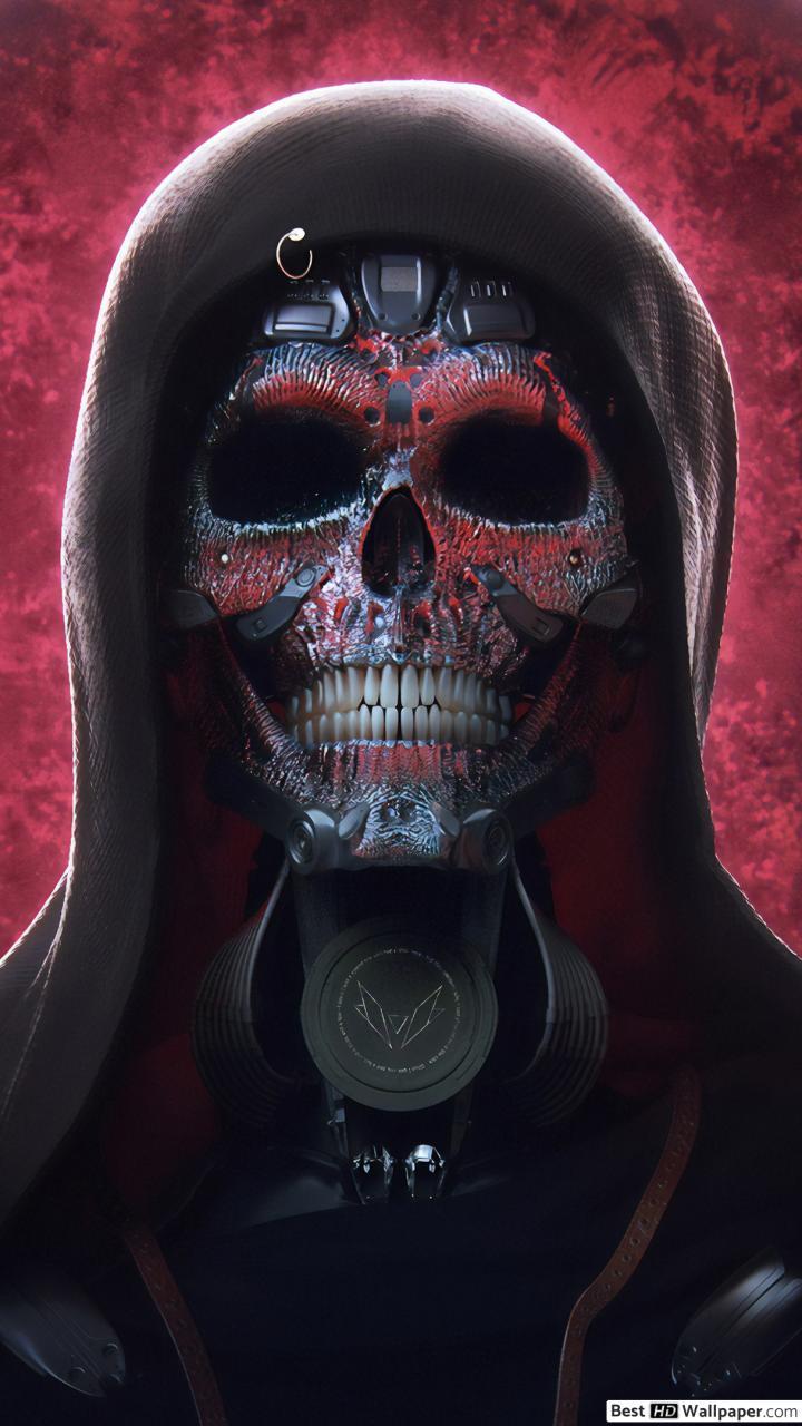 720x1280 Cyborg (Skull) HD wallpaper download
