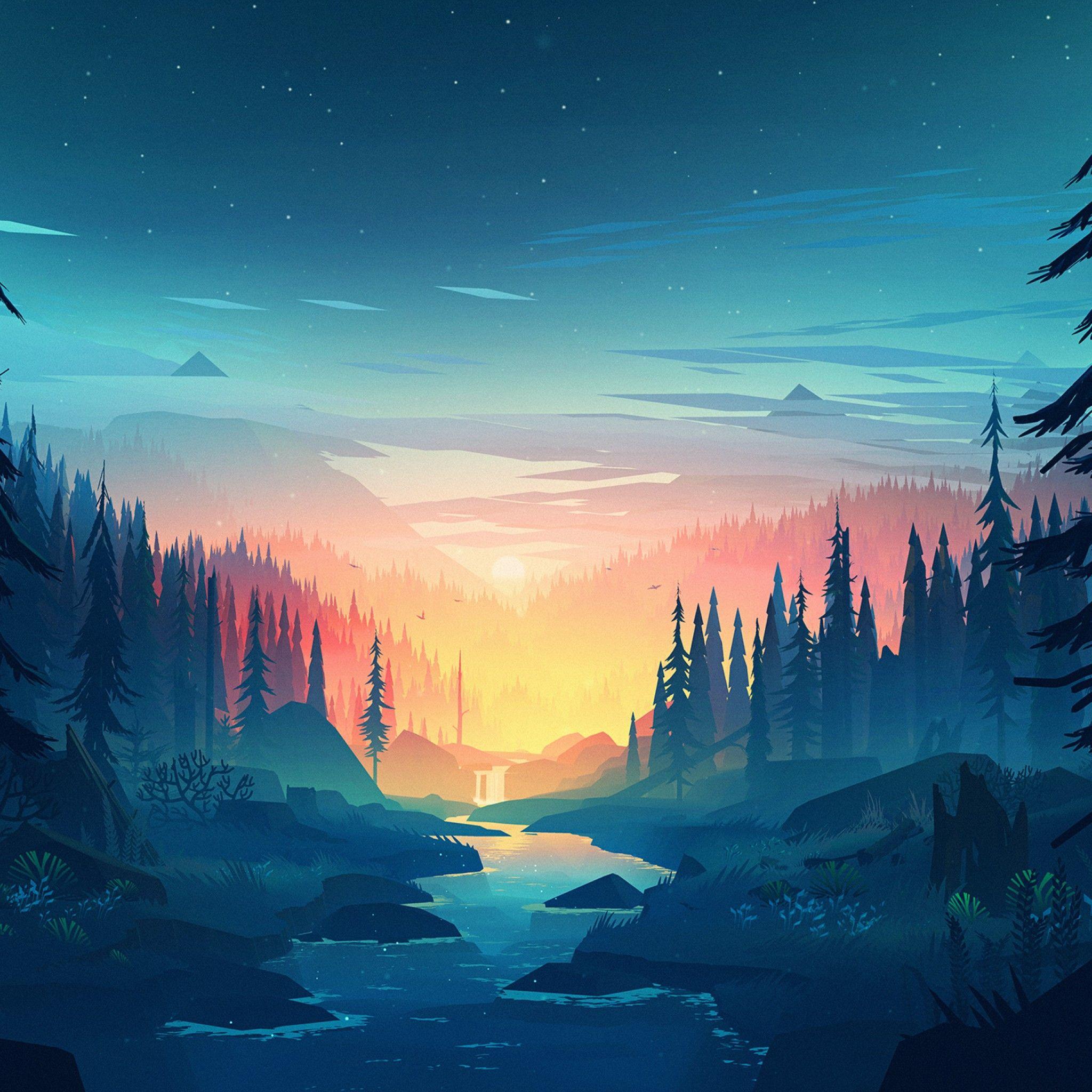 2048x2048 Wallpaper Memory, Forest, Minimal, HD, Creative Graphics,. Wallpaper for iPhone, Android, Mobile and Desktop