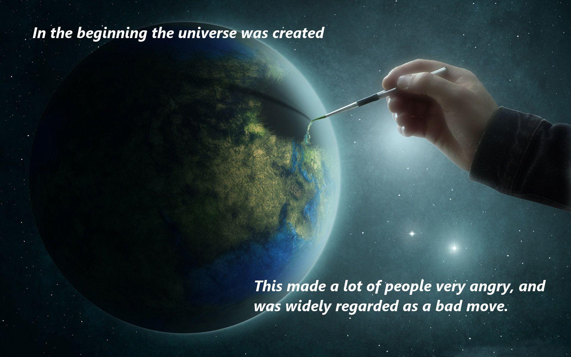 1920x1200 Wallpaper version of the douglas adams quote. - added by thefates at Quote Comp