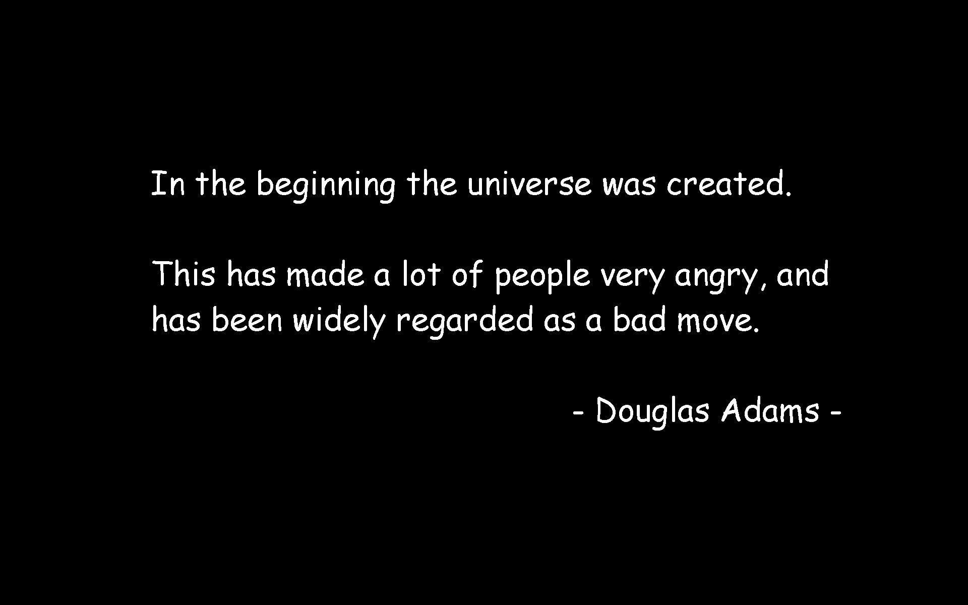 1920x1200 outer space, quotes, Douglas Adams, The Hitchhikers Guide To The Galaxy wallpaper