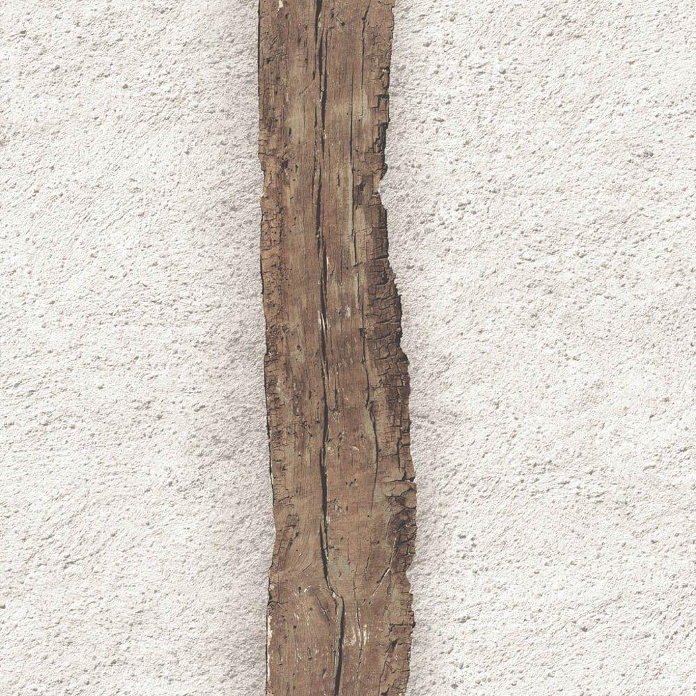 1000x1000 Muriva Wood Beam Pattern Faux Effect Plaster Stone Textured Wallpaper J98807. I Want Wallpaper