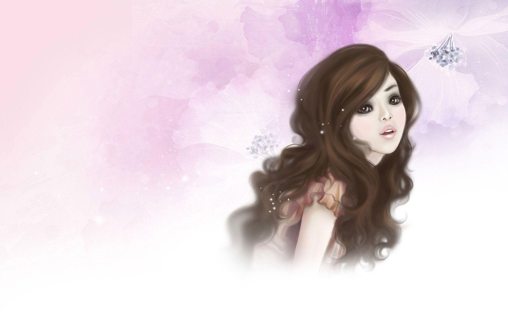 1680x1050 Cartoon Wallpaper Little Girl