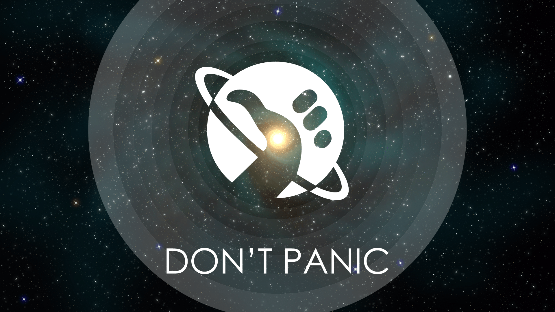 1920x1080 Don't Panic. Cartoon wallpaper hd, Cartoon wallpaper, Wallpaper