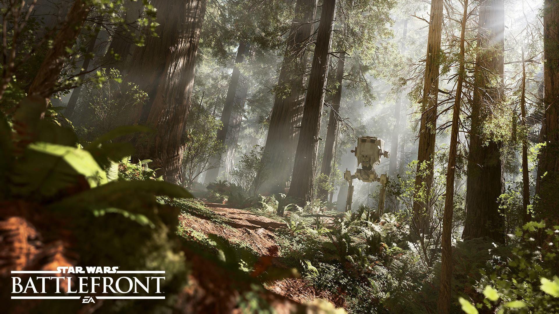 1920x1080 Star Wars, Star Wars: Battlefront, Endor, Battle Of Endor, AT ST, Trees, Galactic Empire Wallpaper HD / Desktop and Mobile Background