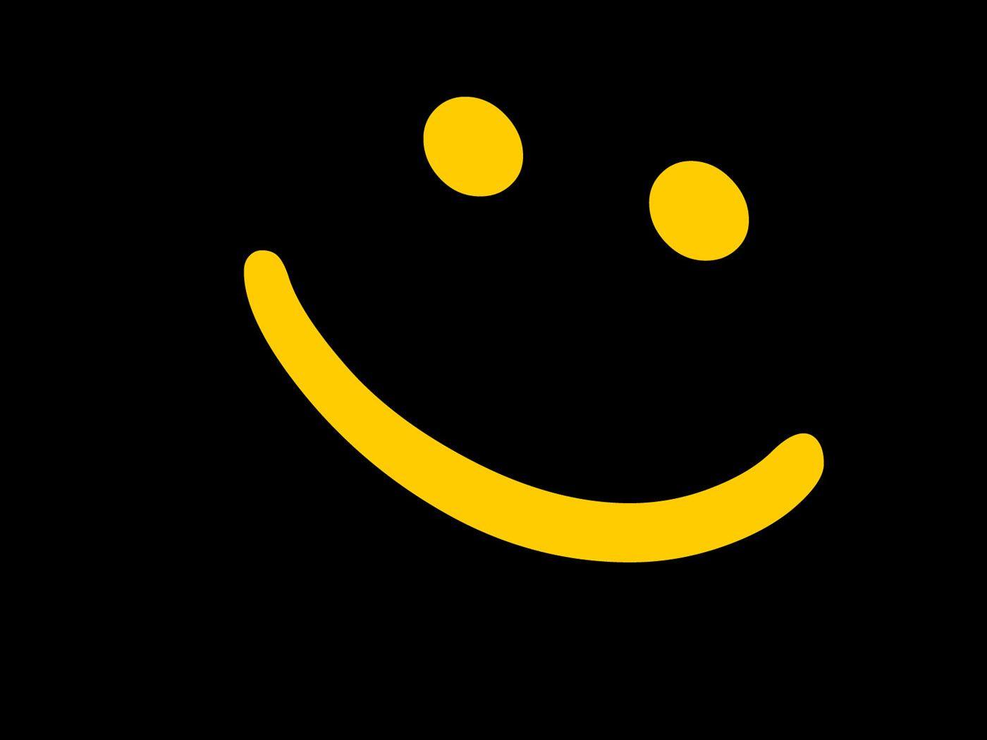 Wallpaper Yellow and Black Smiley Emoji, Background - Download Free Image