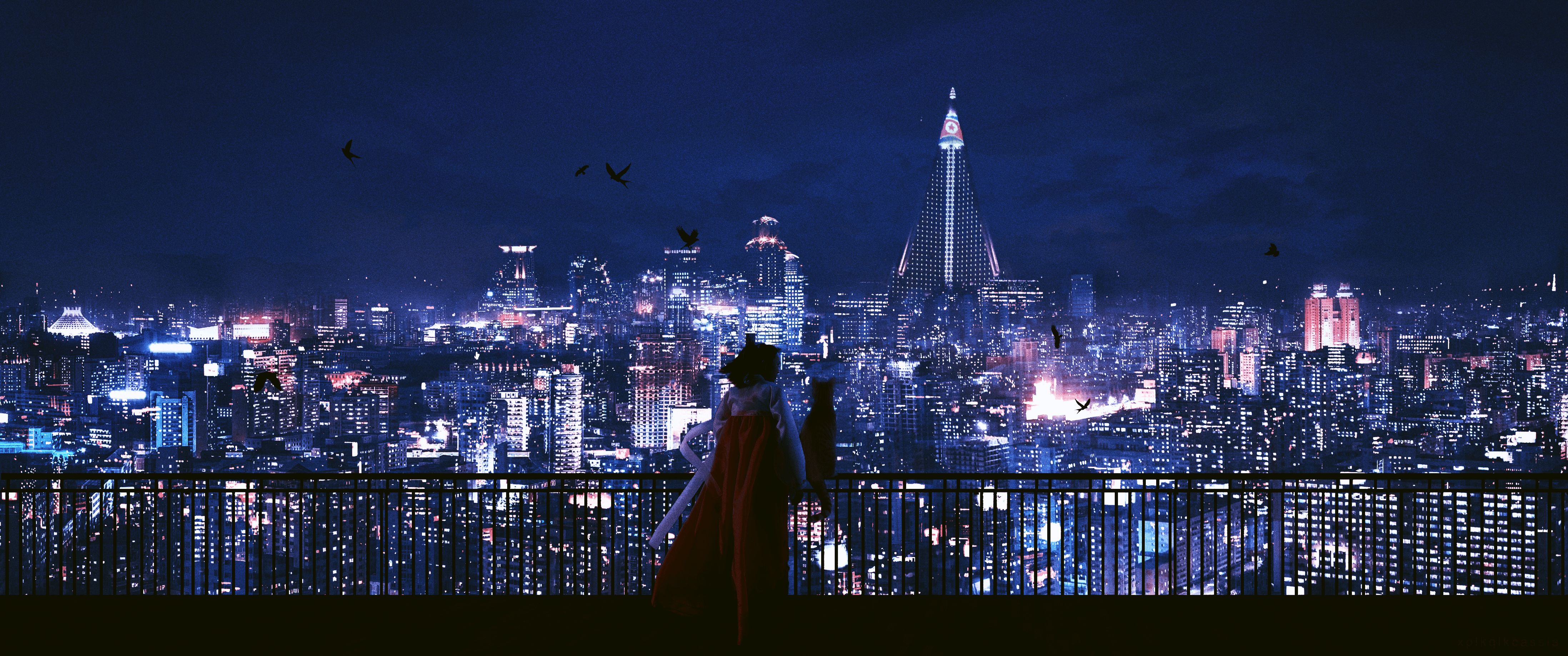 4390x1837 Neo Pyongyang 2049 #cyberpunk #music #art