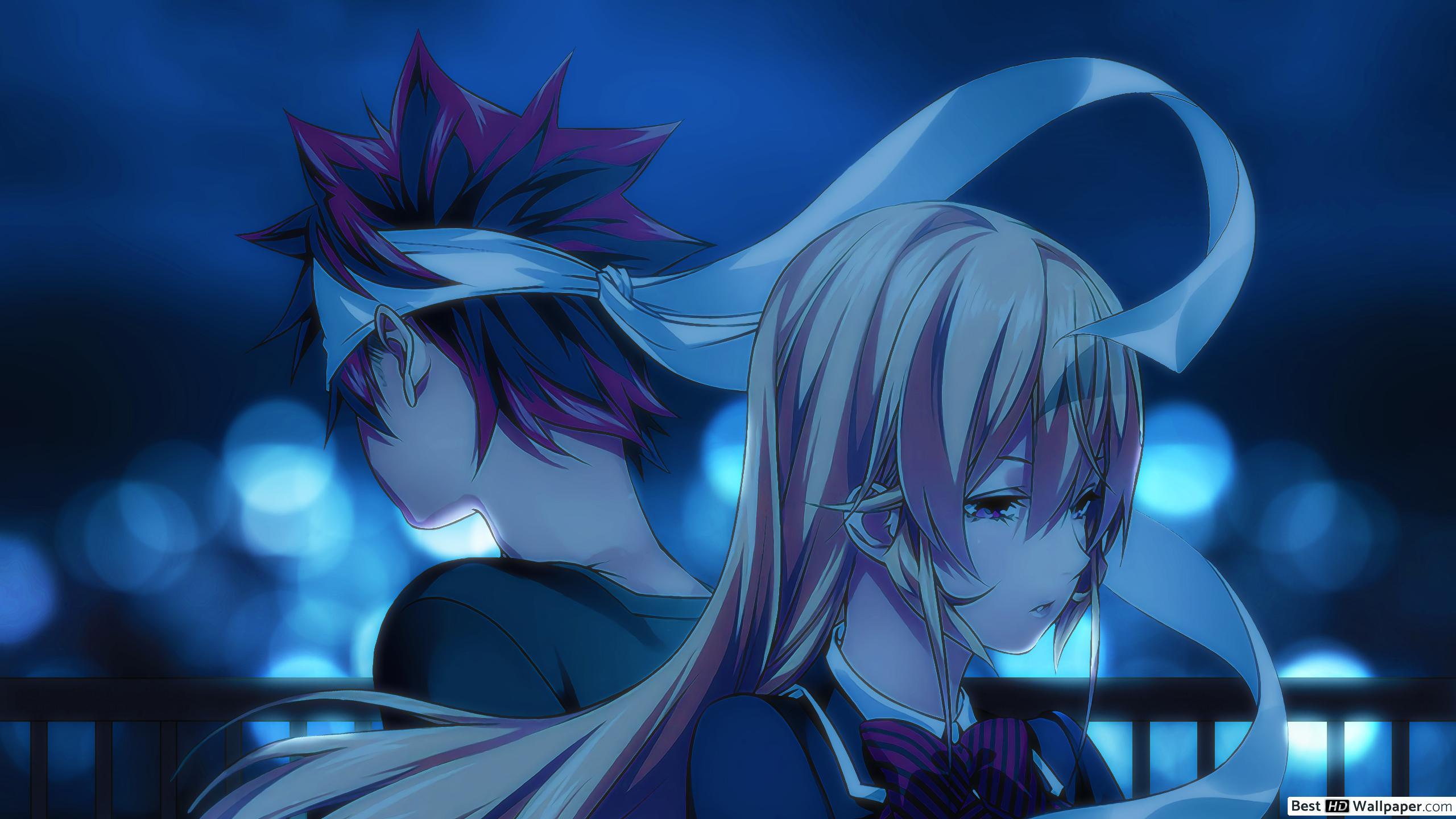 2560x1440 Food Wars!: Shokugeki no Soma (Sōma Yukihira and Erina Nakiri) HD wallpaper download