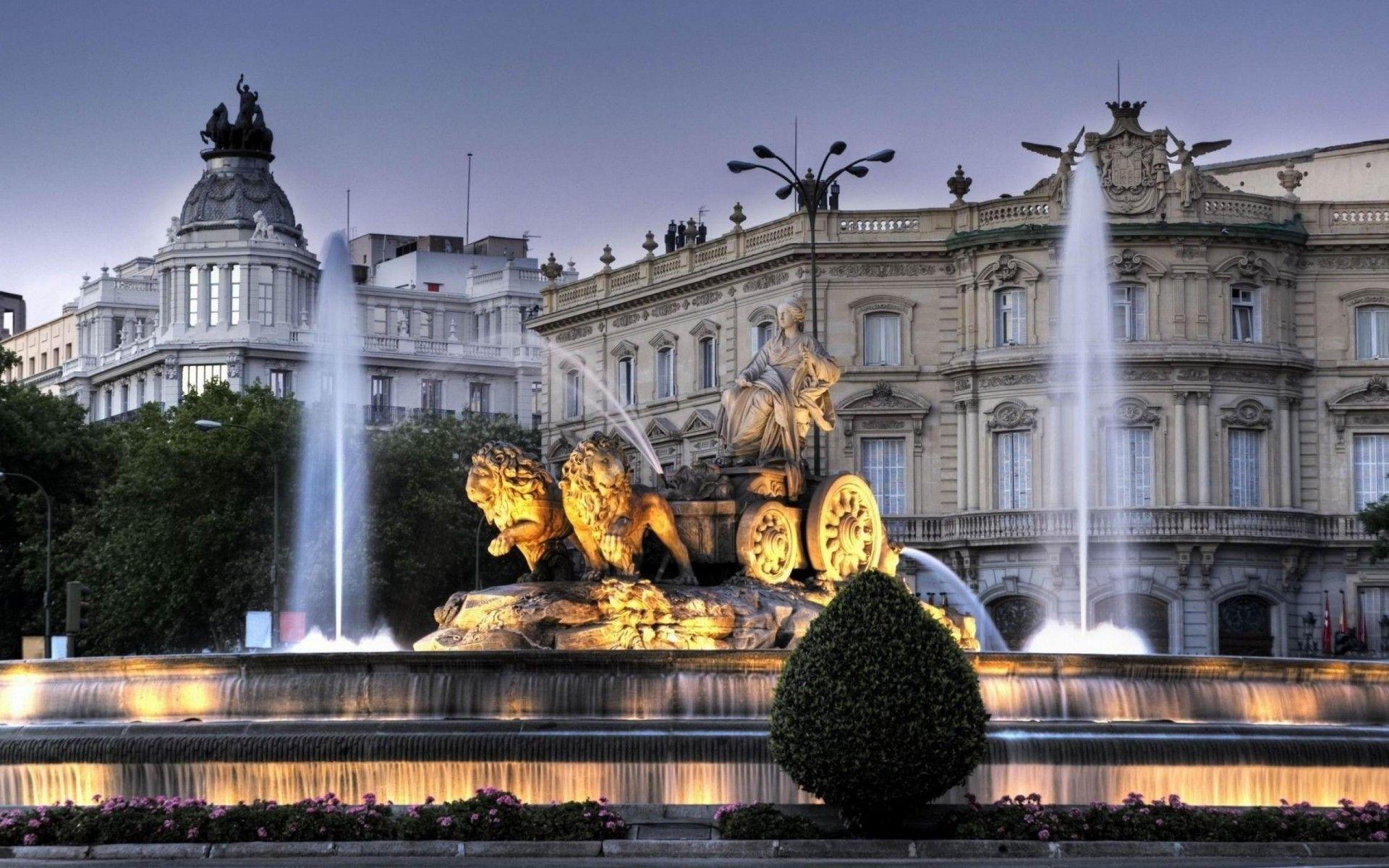 1920x1200 Cibeles Fountain in Madrid